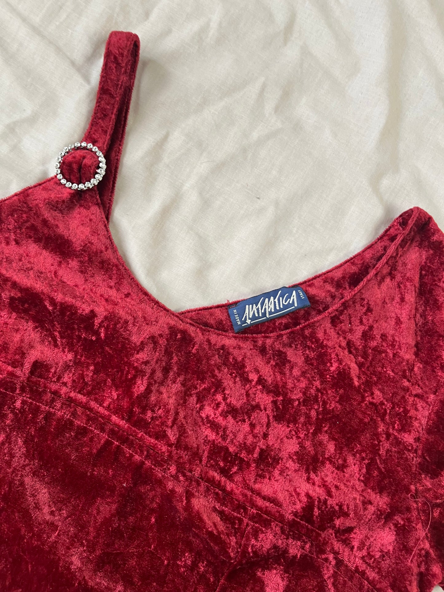 Red Velvet Dress UK 12