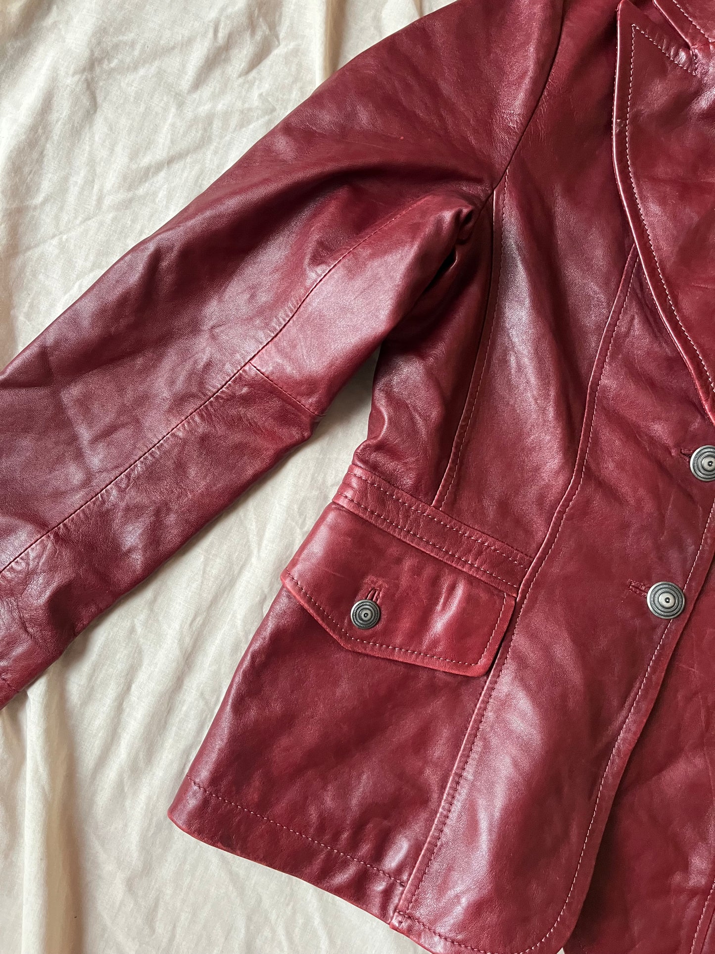Garnet Leather Jacket UK 10-12