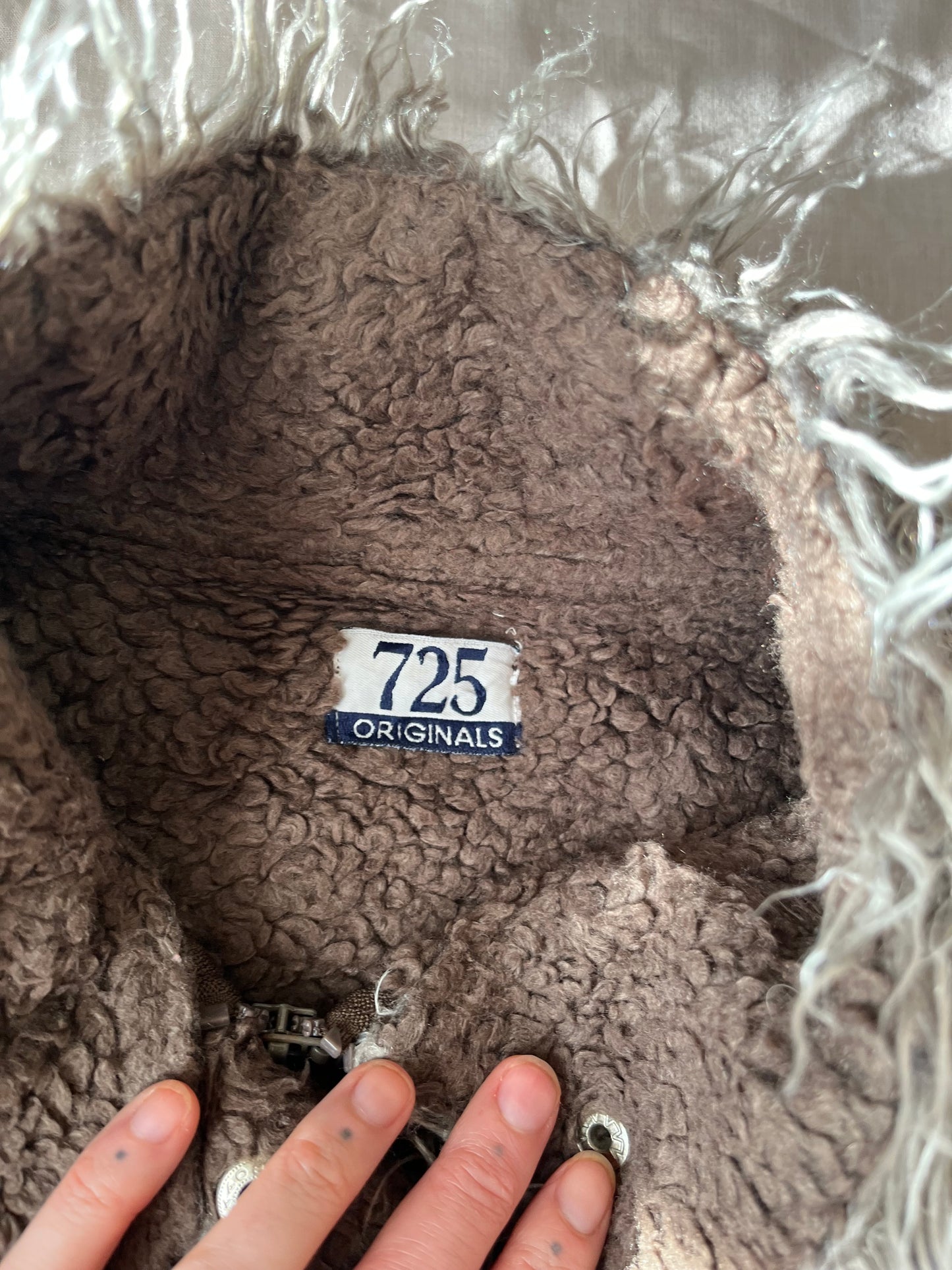 Brown Embroidered Afghan Coat - Size S/M