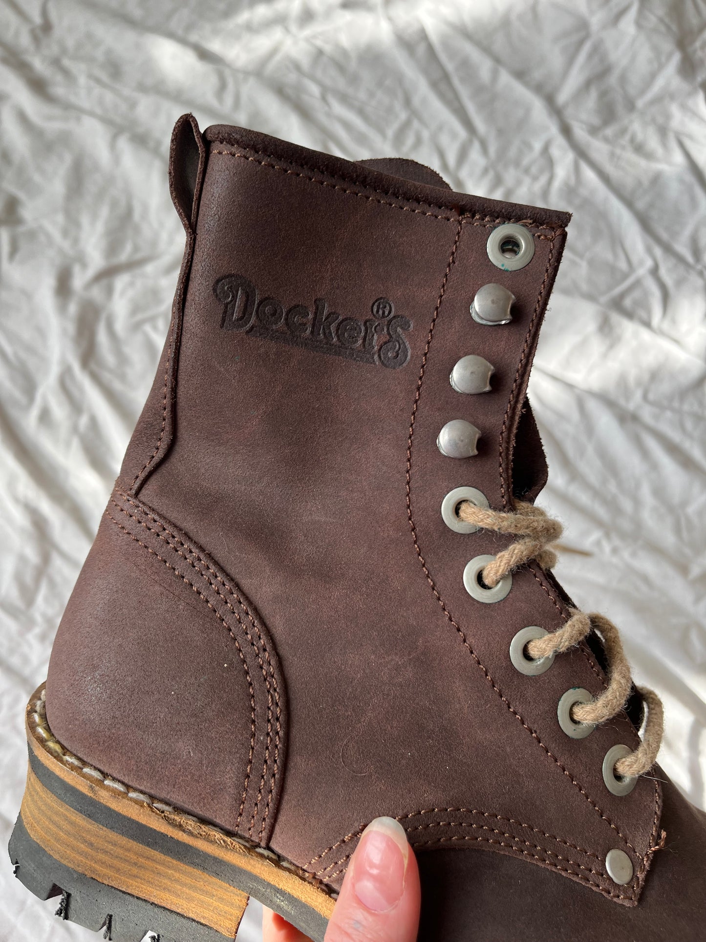 1990s Brown Dockers Boots UK 4/EU 37