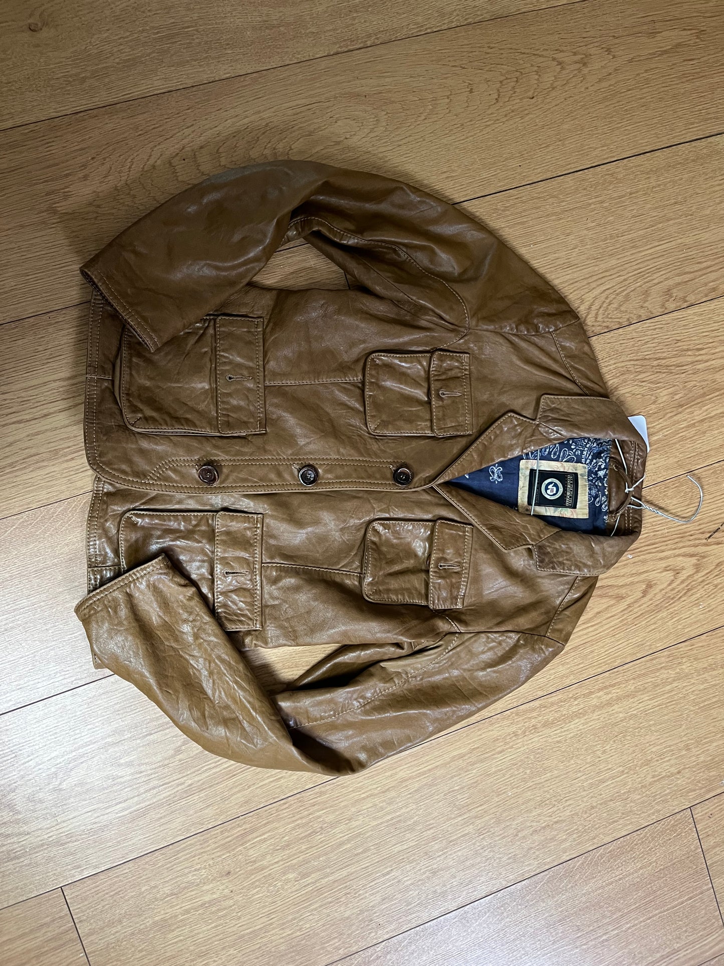 Brown Leather Jacket UK 8-10