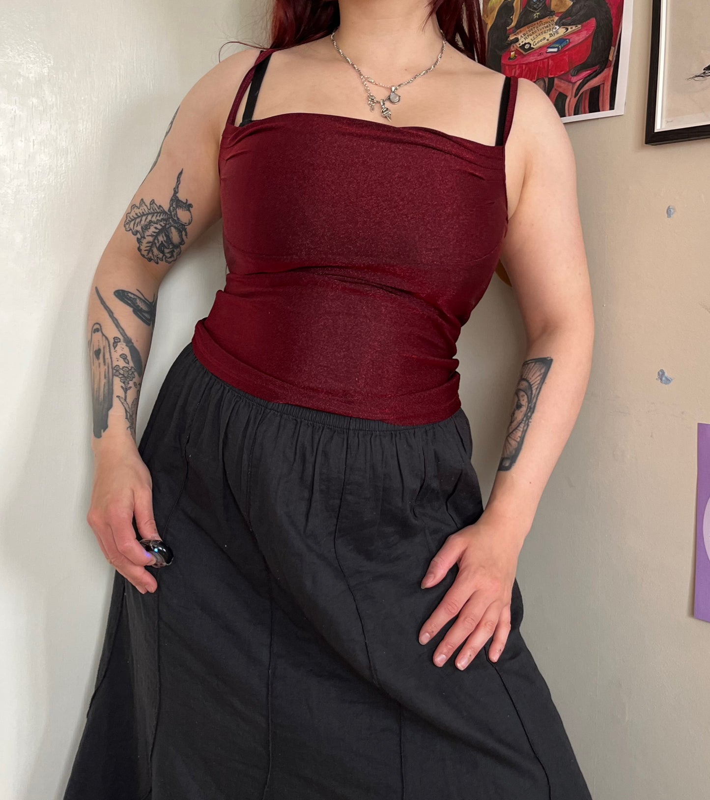 Red New Look Cami Top UK 6-10