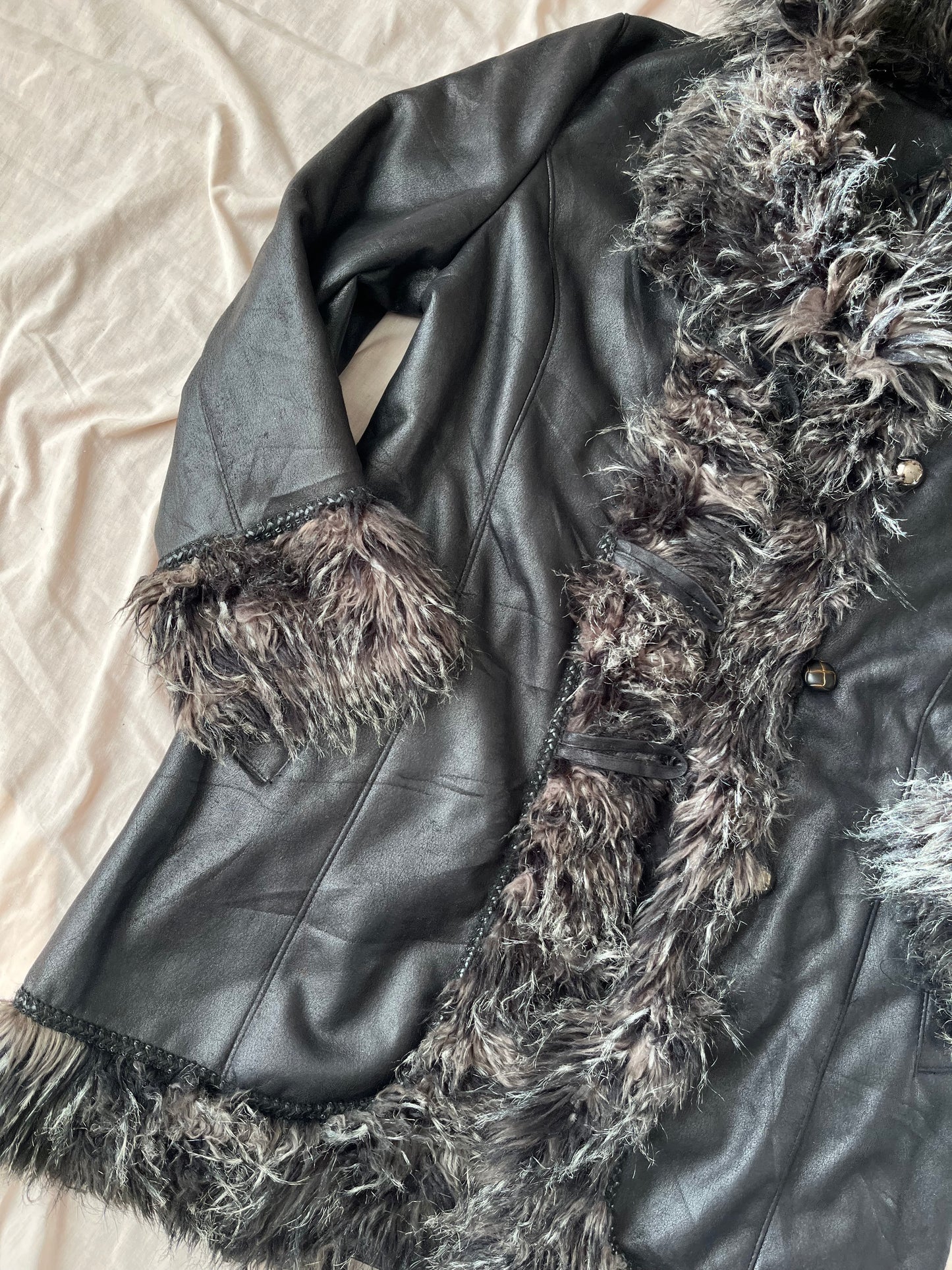 Black Afghan Coat - Size L