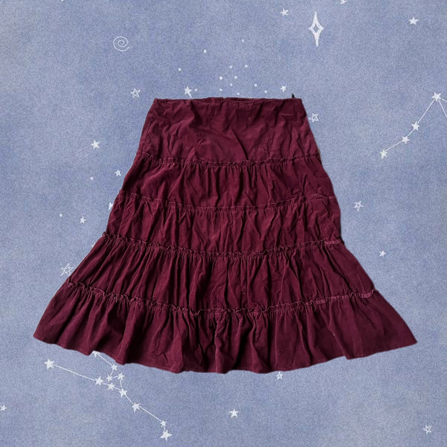 Dark Pink Corduroy Fairy Skirt - UK 14