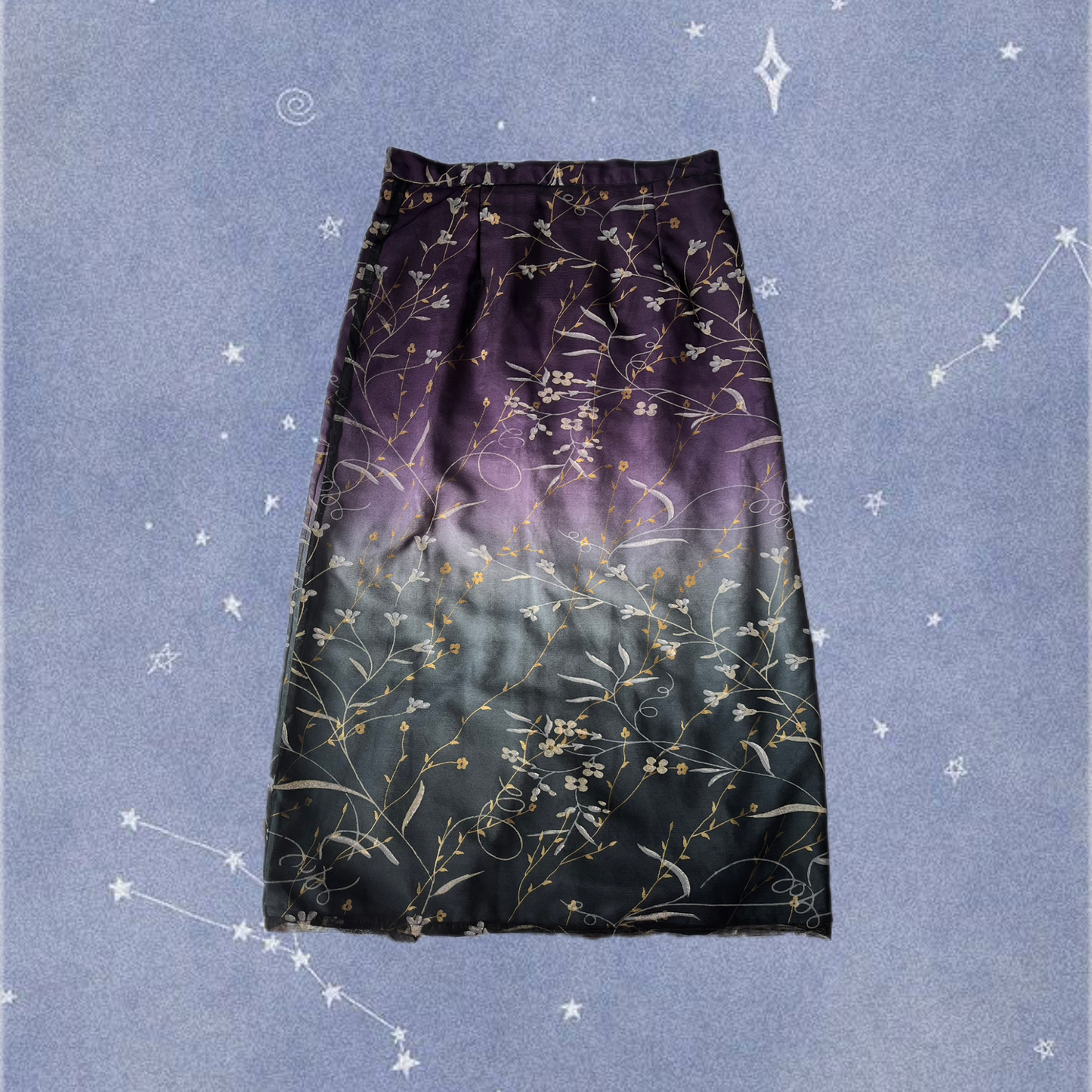 Two Toned Floral Skirt UK 12