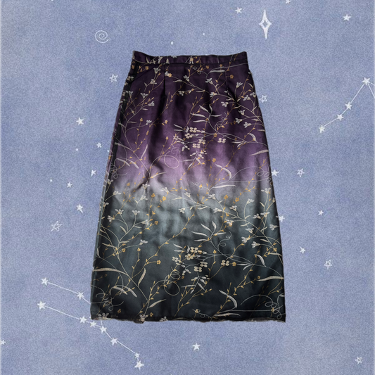 Two Toned Floral Skirt UK 12