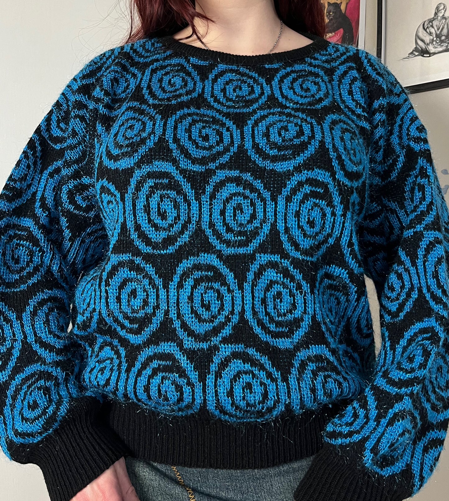 Blue Spiral Jumper M/L
