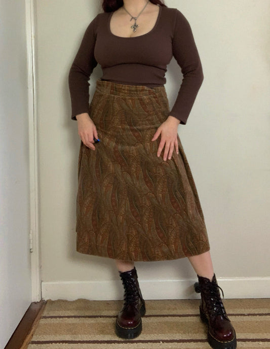 Charlie 90s Velvet Skirt UK 8