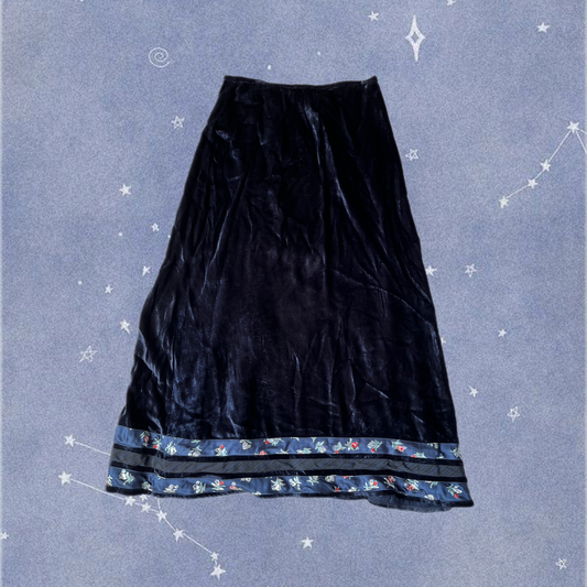 Blue Velvet Skirt UK 8
