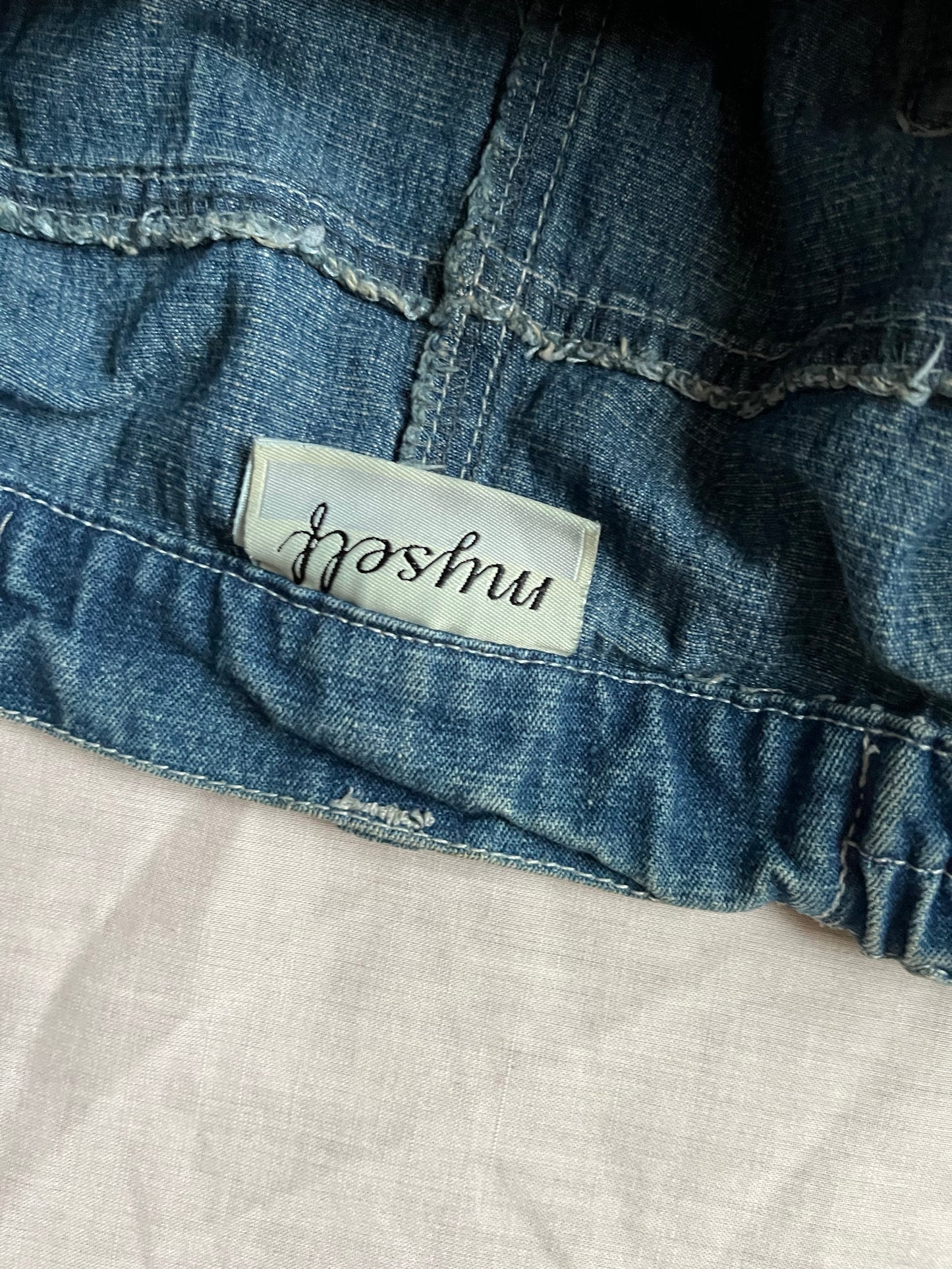 Embroidered Denim Maxi Skirt - UK 16