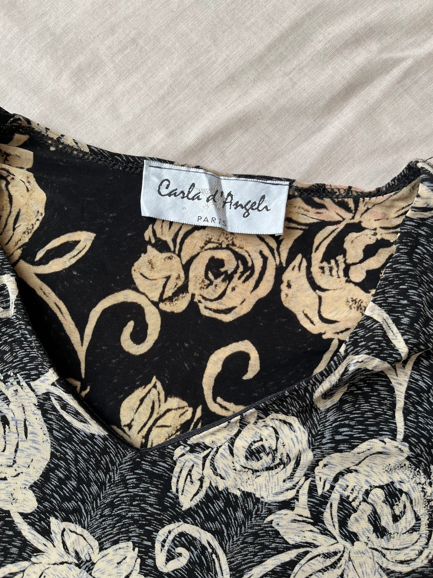 Rose Pattern Top - UK 10-12