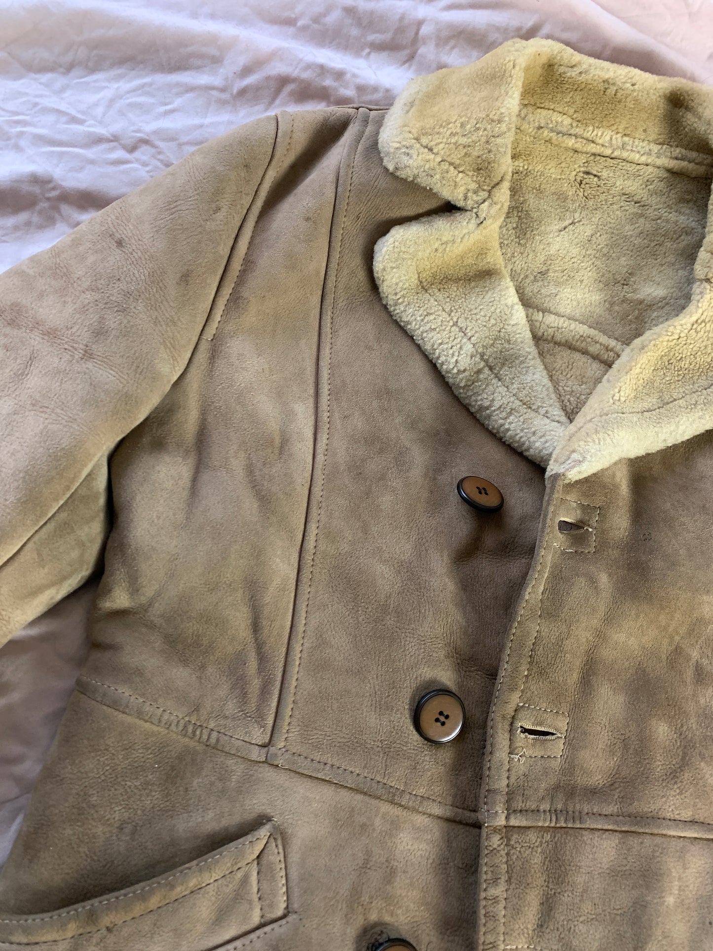 Lana 90s Shearling Coat UK 16/L