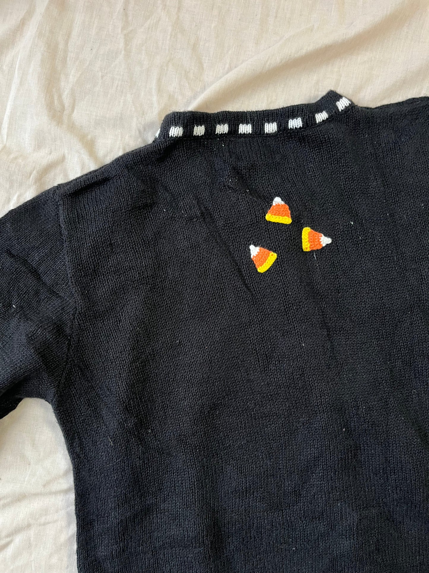 Candy Corn 1990s Halloween Cardigan M/L