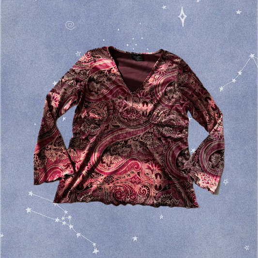 Velvet Paisley Top UK 16