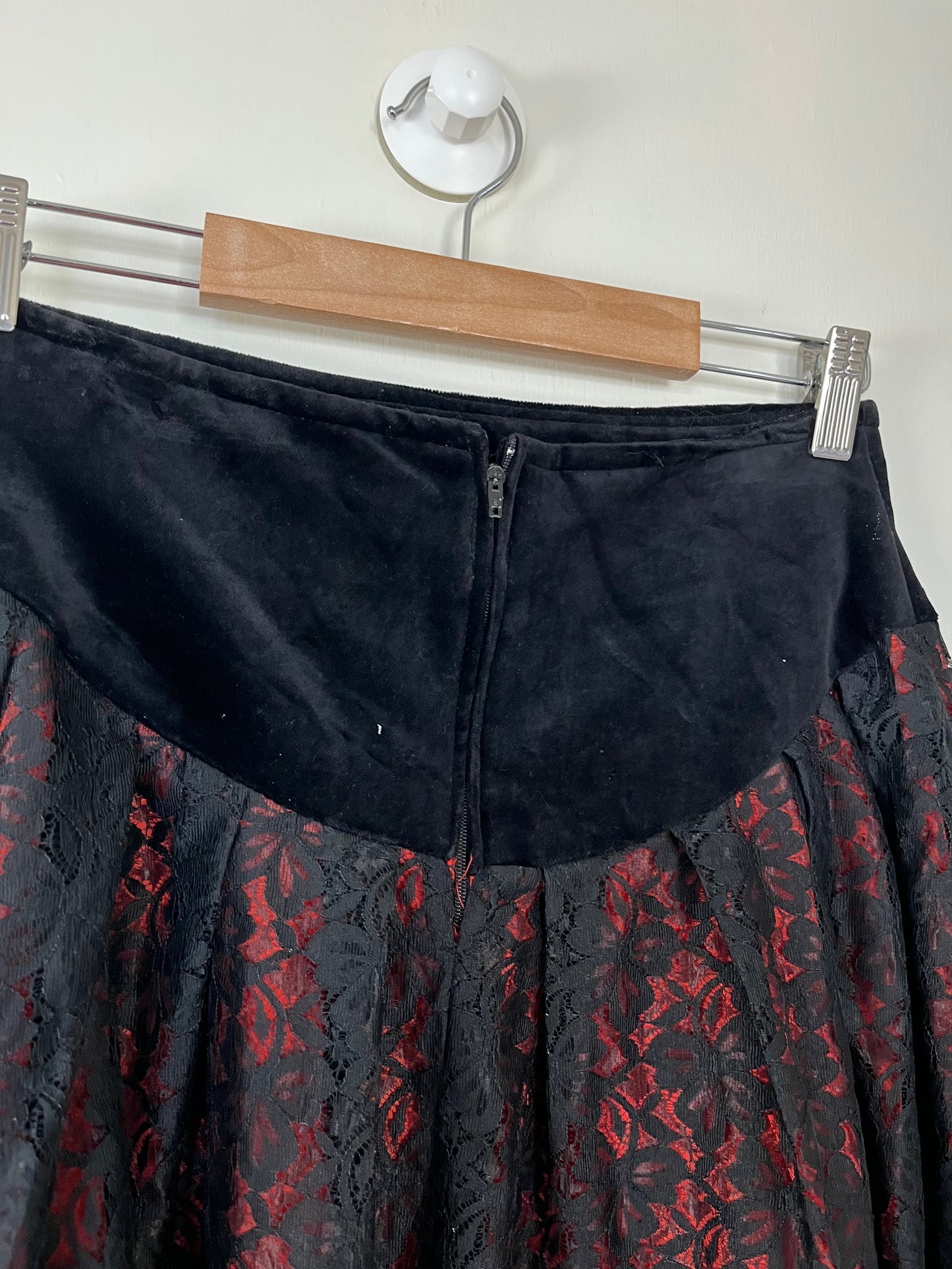Lace and Velvet Skirt UK 8