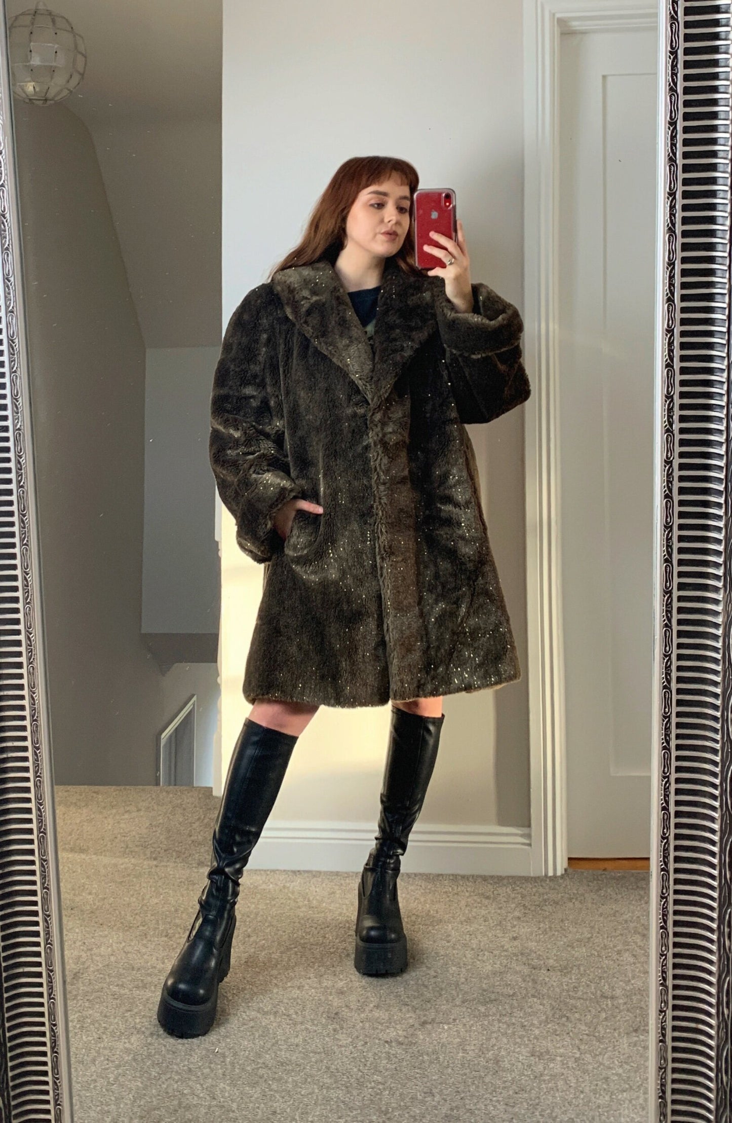 Melody 90s Faux Fur Coat UK 14-18