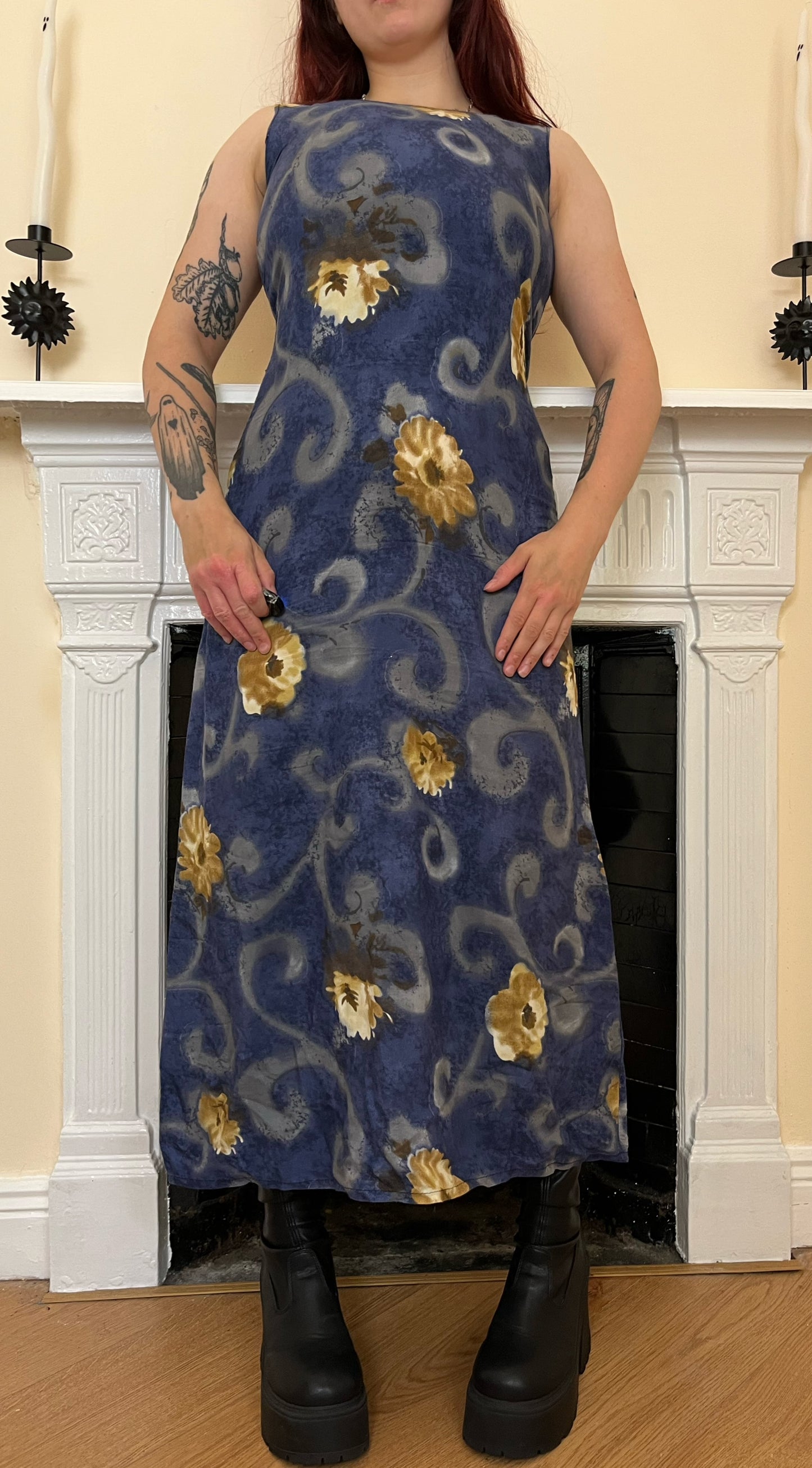 1990s Floral Dress UK 10-12