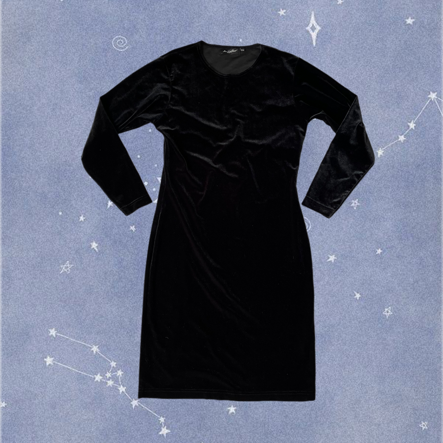 Black Velvet Dress UK 12