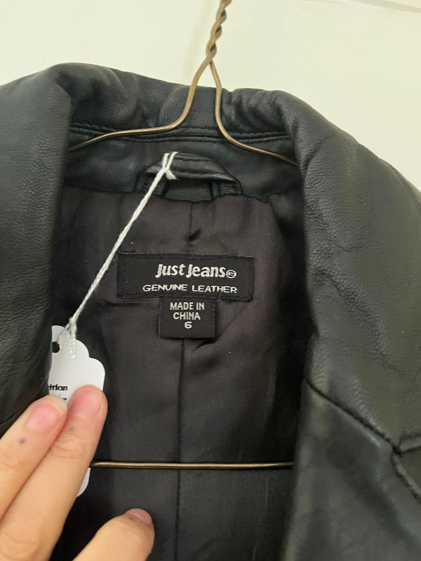 Black Leather Jacket UK 6