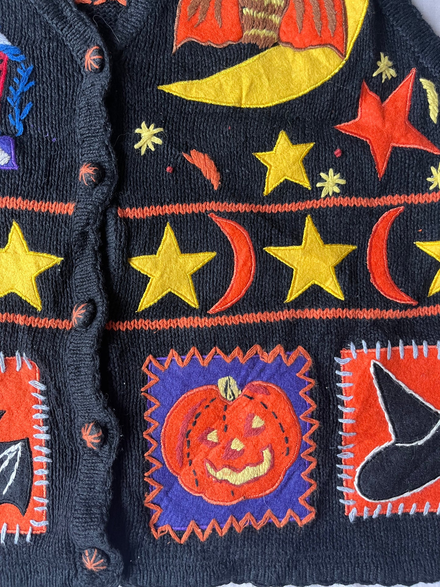 Salem 1990s Halloween Sweater Vest S/M