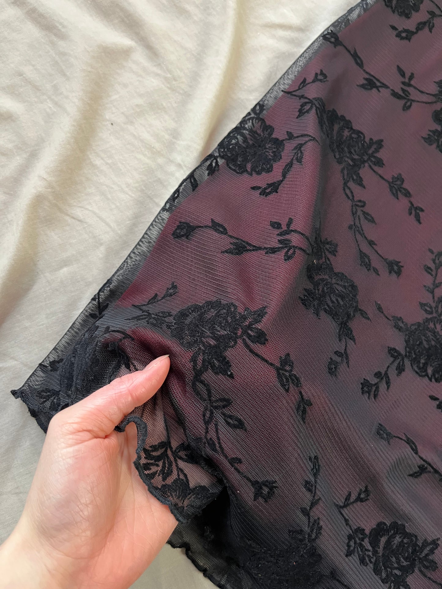Burnout Velvet Maxi Skirt UK 6-10