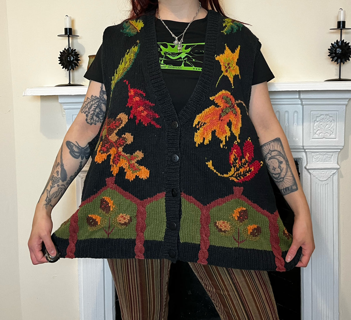 Autumn Leaves Sweater Vest XXL
