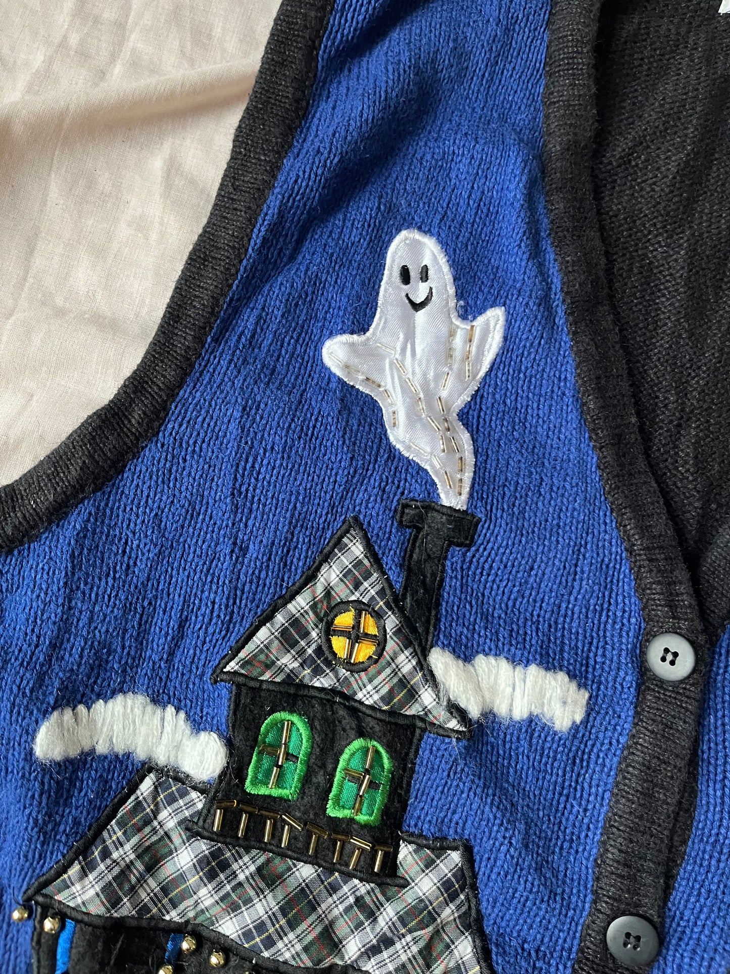 After Midnight 1990s Halloween Sweater Vest M