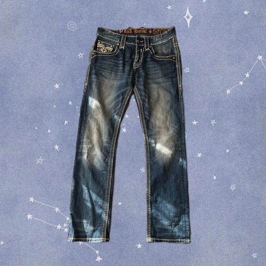 Y2K Rock Revival Jeans UK 10-12