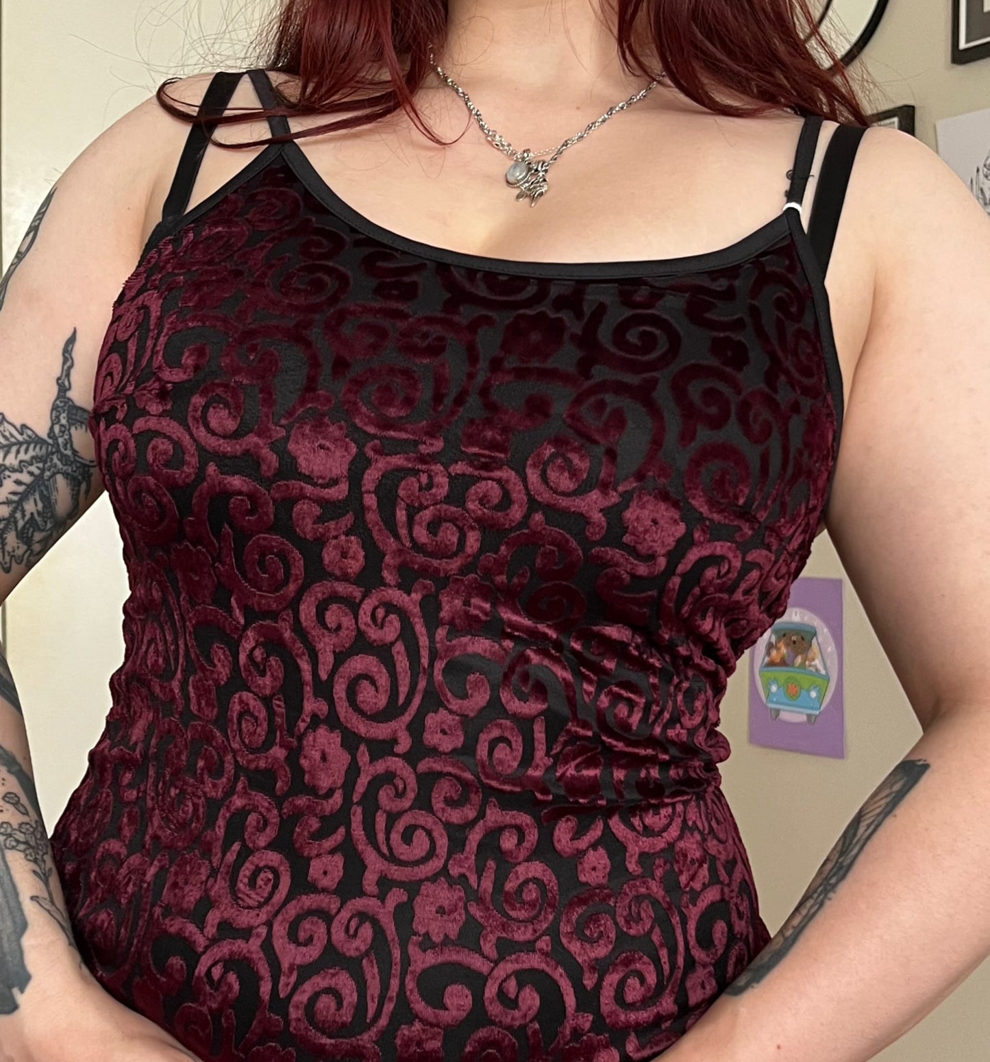 Burnout Velvet Dress UK 10