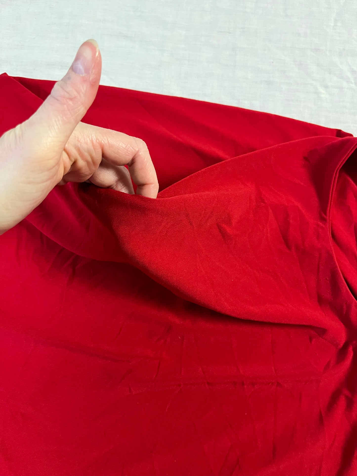 Red Cowl Neck Top UK 8-10