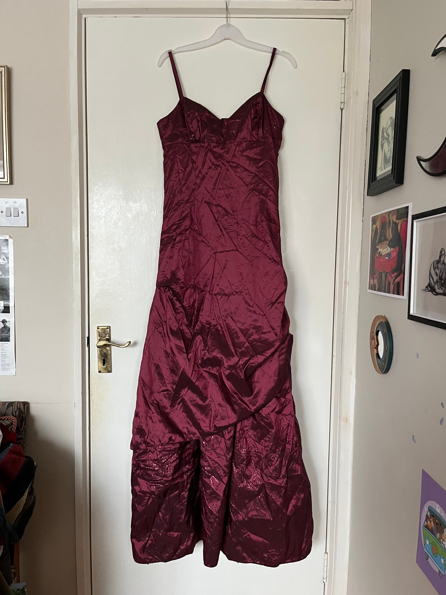 Dark Pink Prom/Evening Dress - UK 8