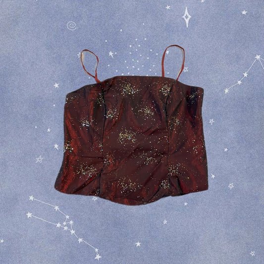 Glittery Satin Corset Top UK 10