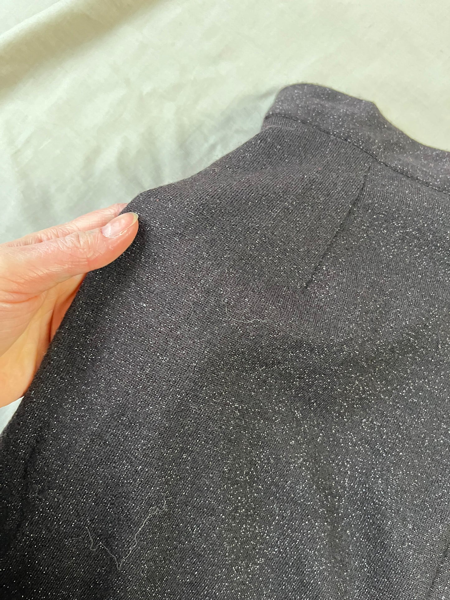Black Shimmery Maxi Skirt UK 8