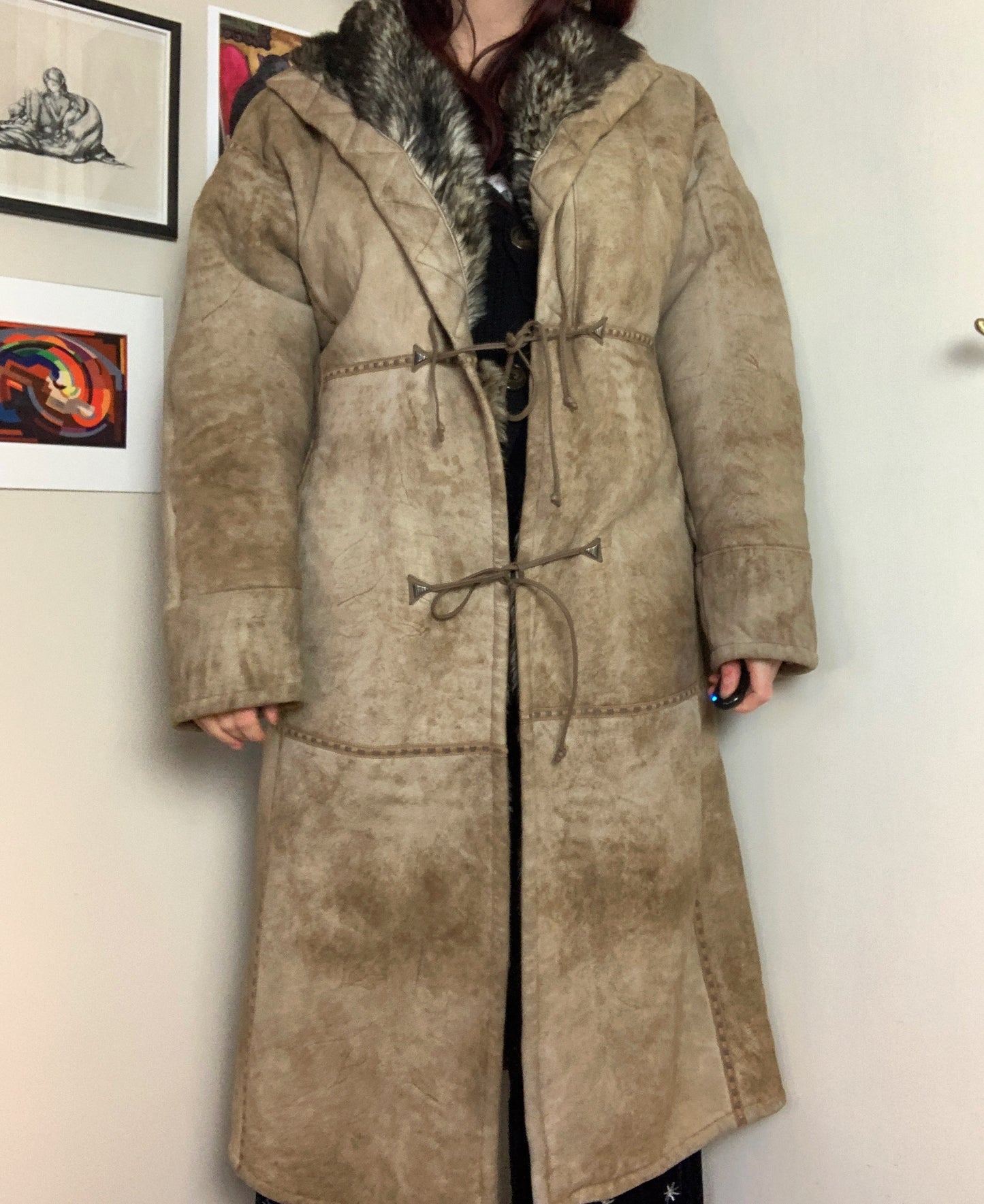 Leila 90s Shearling Coat UK 14-16/L