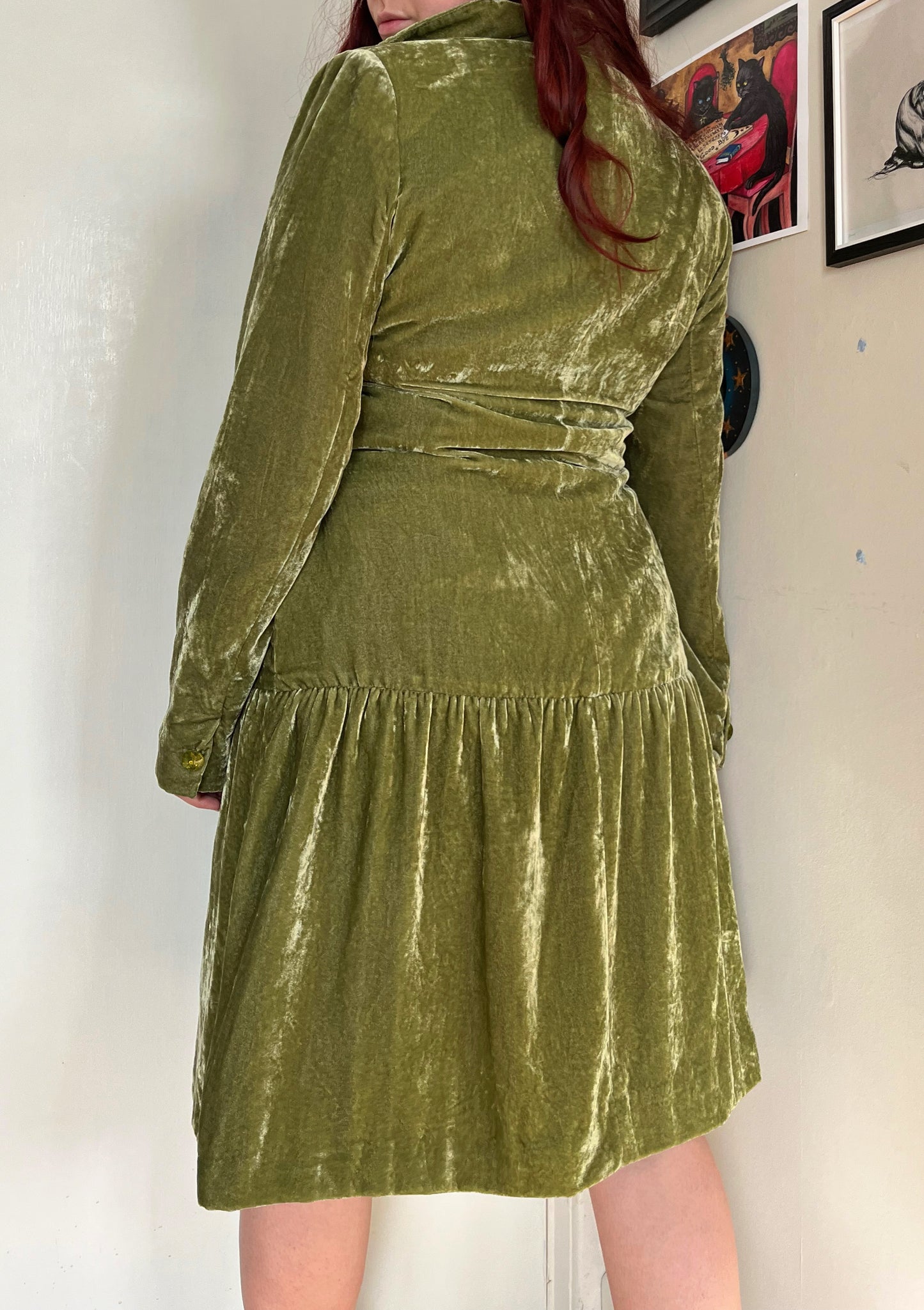 Fern 90s Velvet Coat UK 12