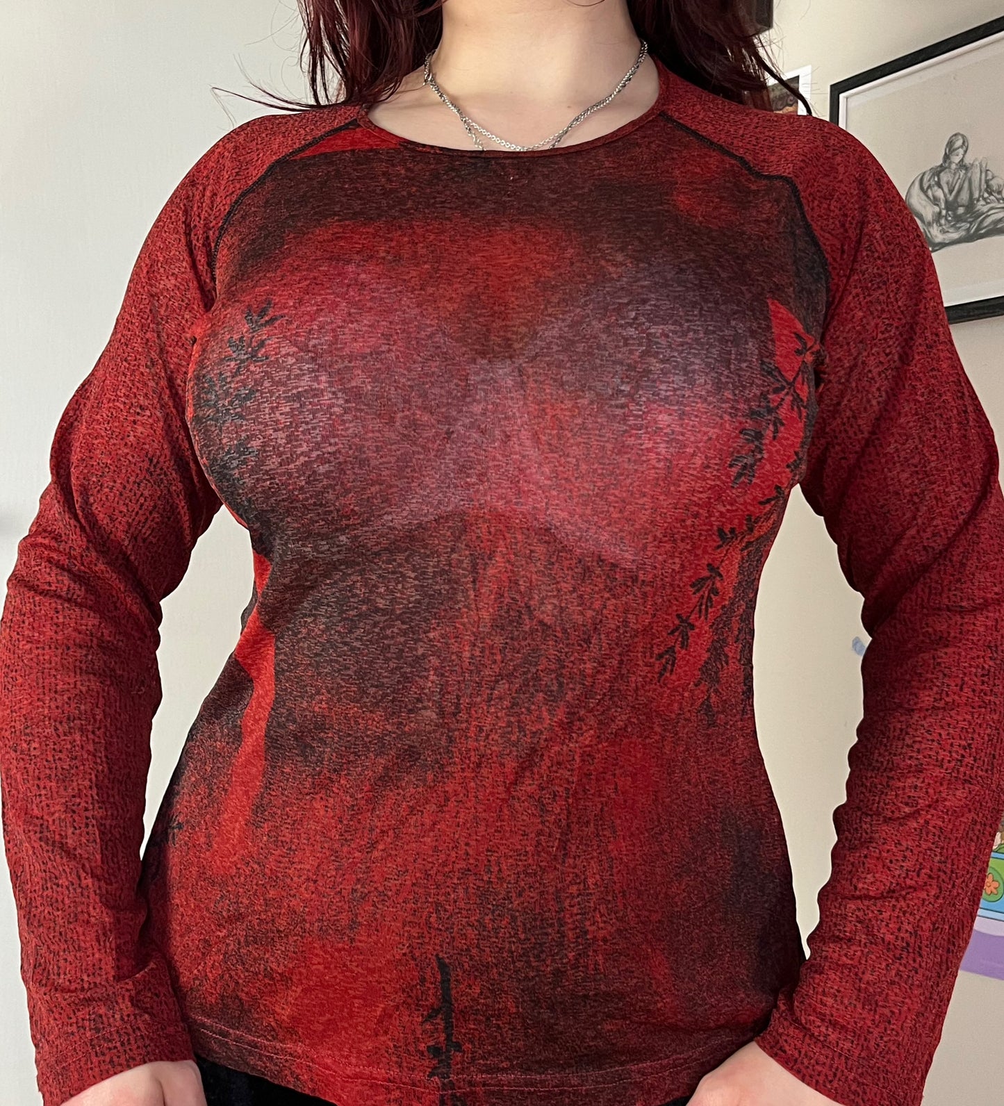 Floral Mesh Top UK 10-12