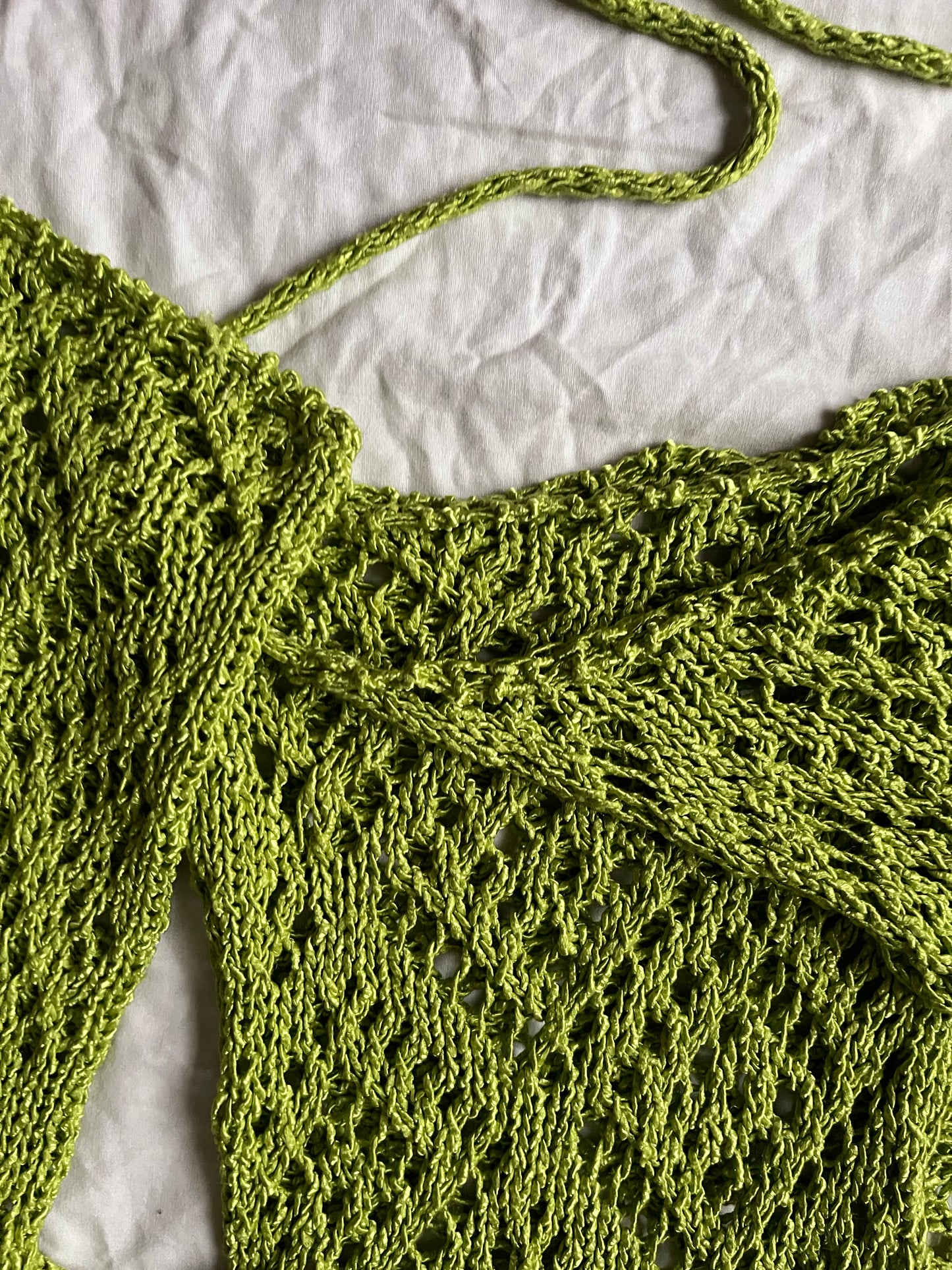 Moss Green Tie Front Cardigan M