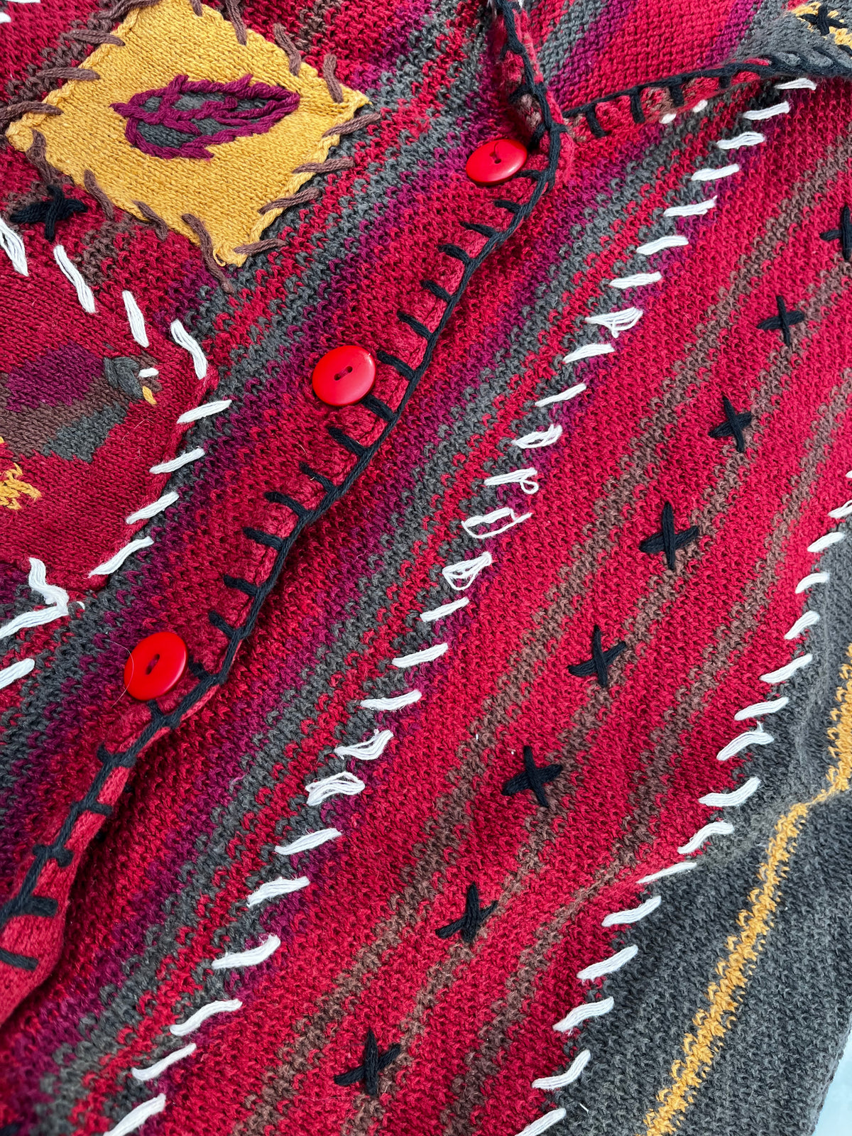 Boho Autumn Sweater Vest M