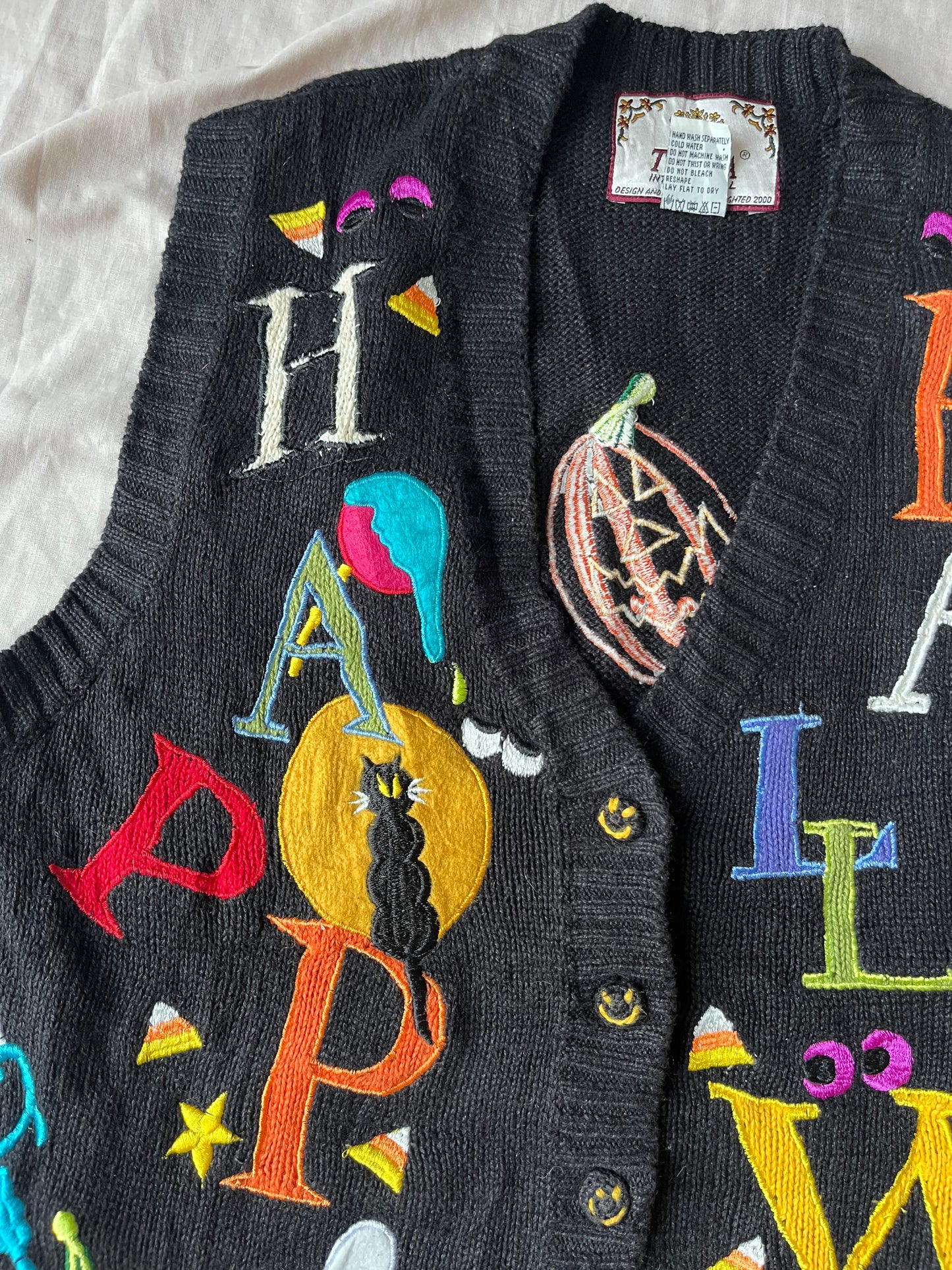 Samhain Celebrations 1990s Halloween Sweater Vest M