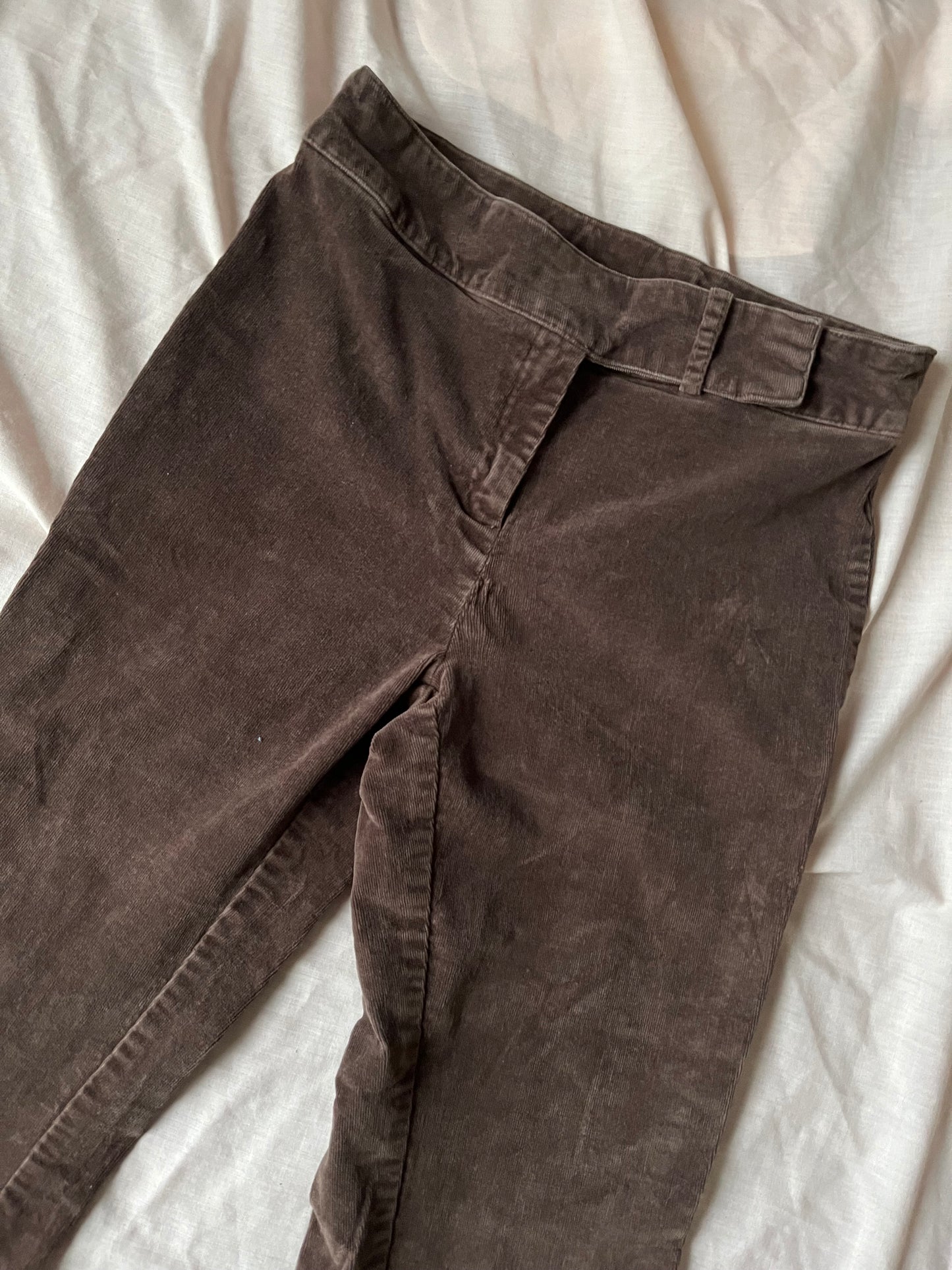 Brown Corduroy Flares - UK 6
