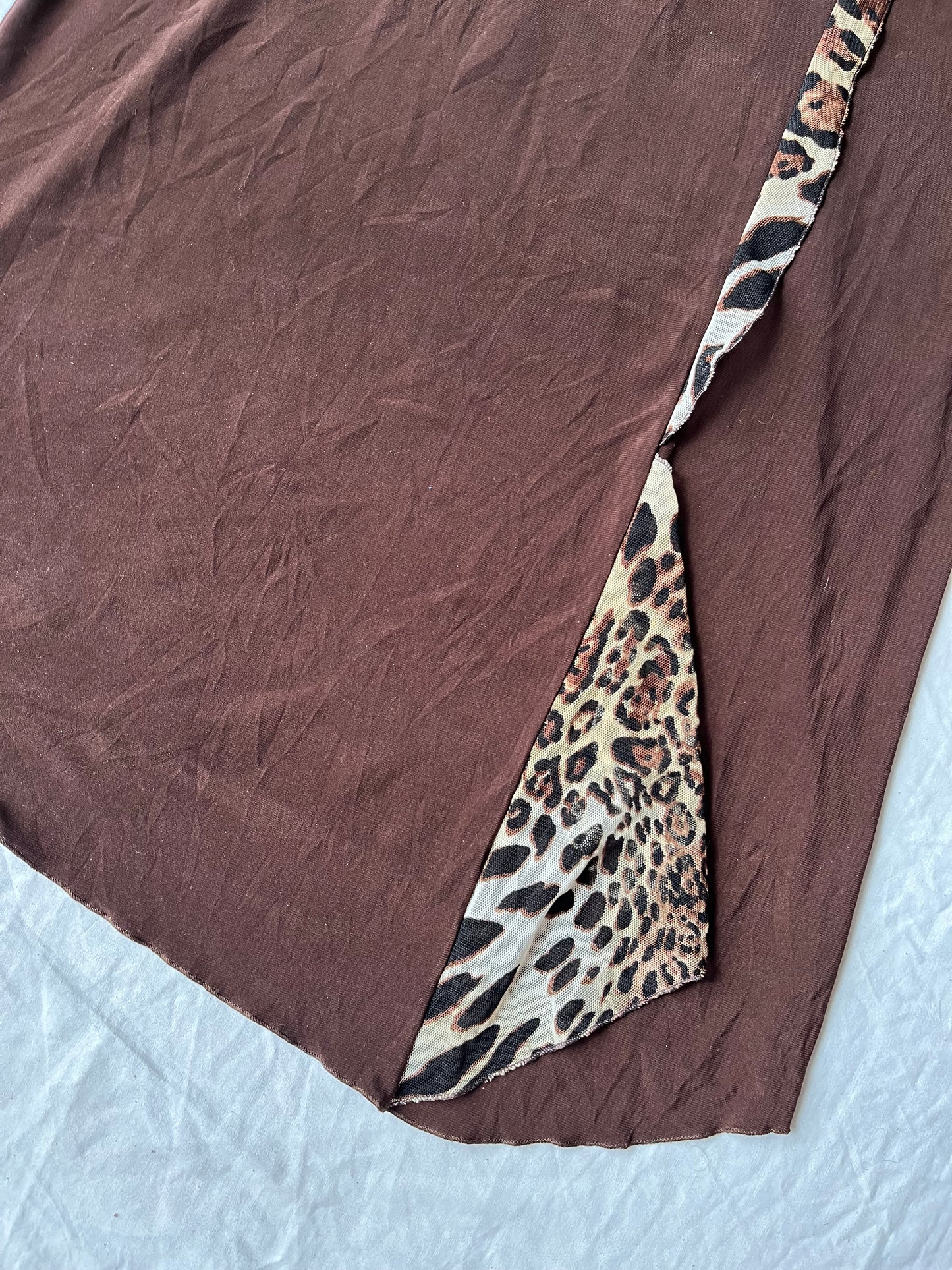 Brown Y2K Dress UK 8