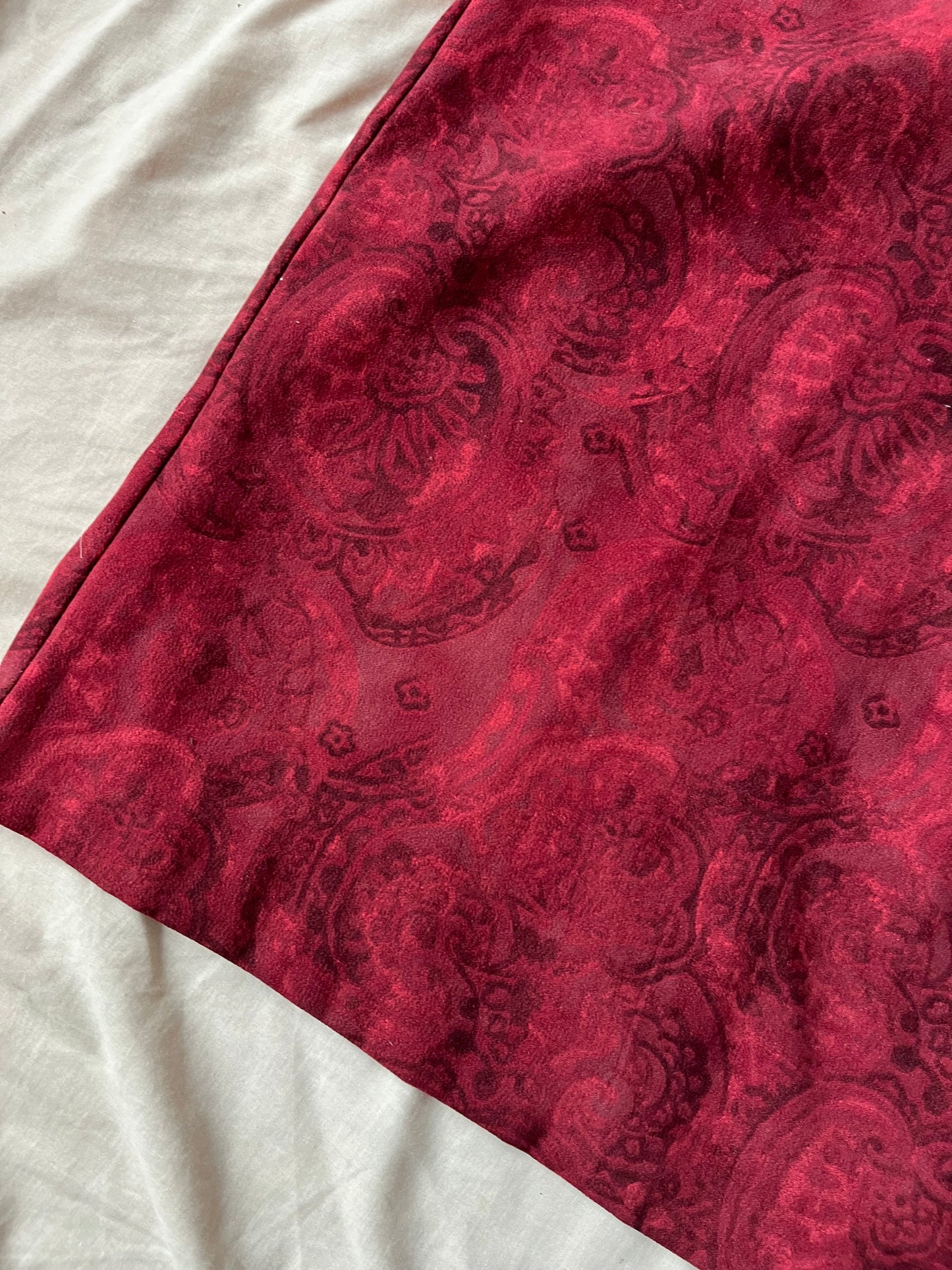Velvet Floral Maxi Skirt UK 10