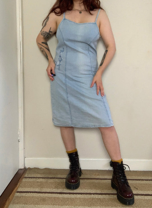 Dana 90s Denim Dress UK 12/14