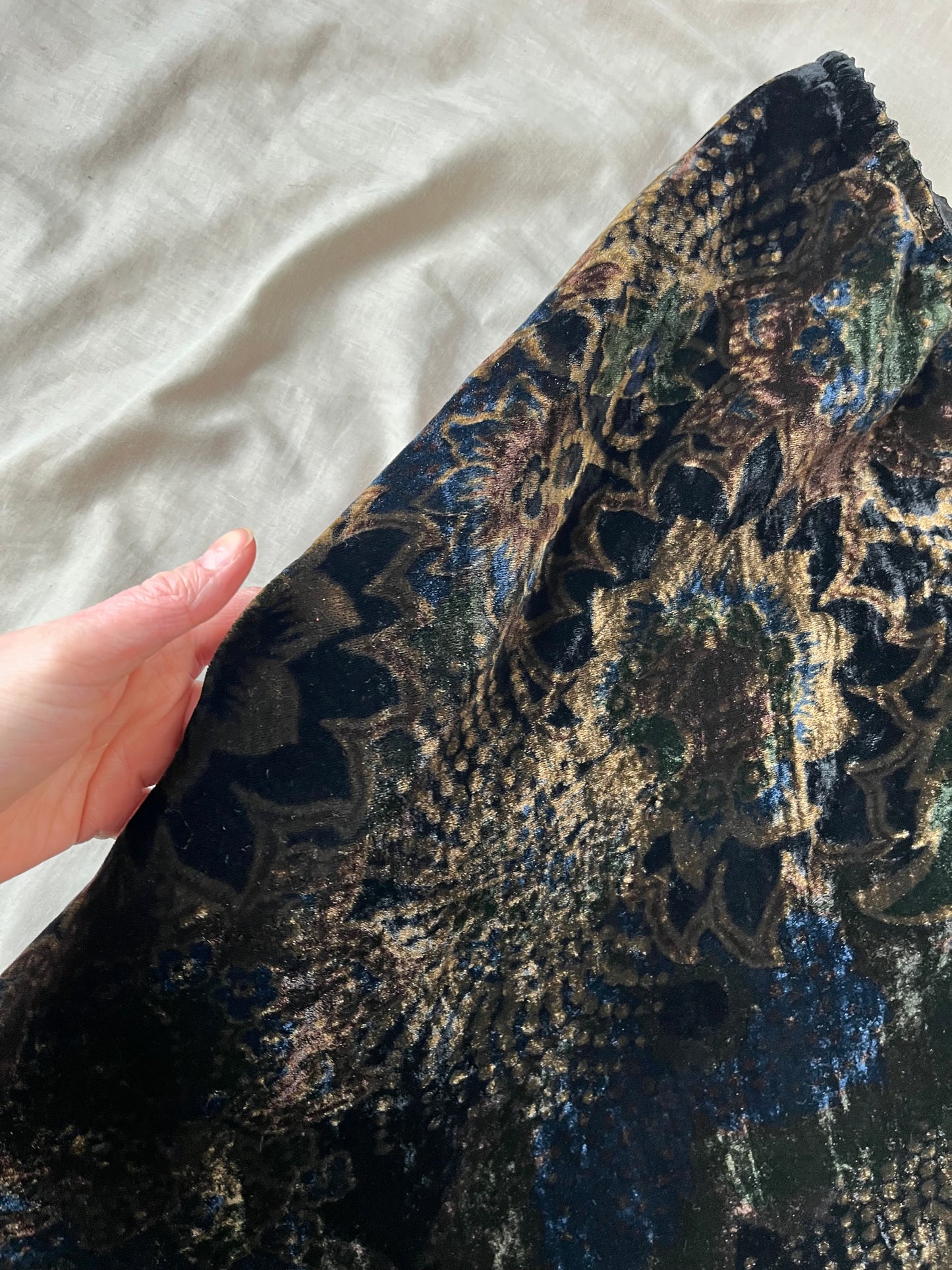 Velvet Floral Skirt UK 6-12