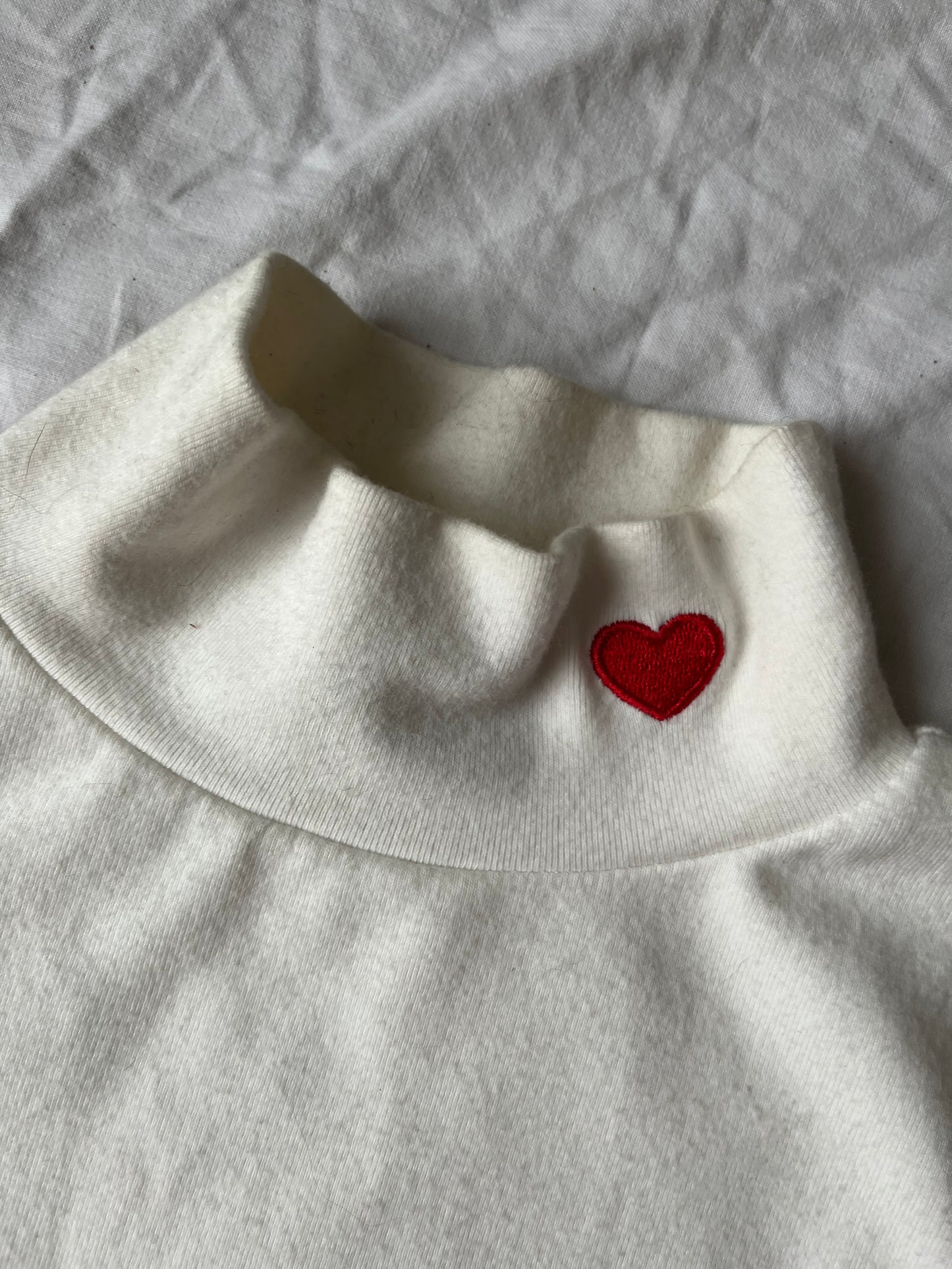 White Turtleneck Top UK 8-10