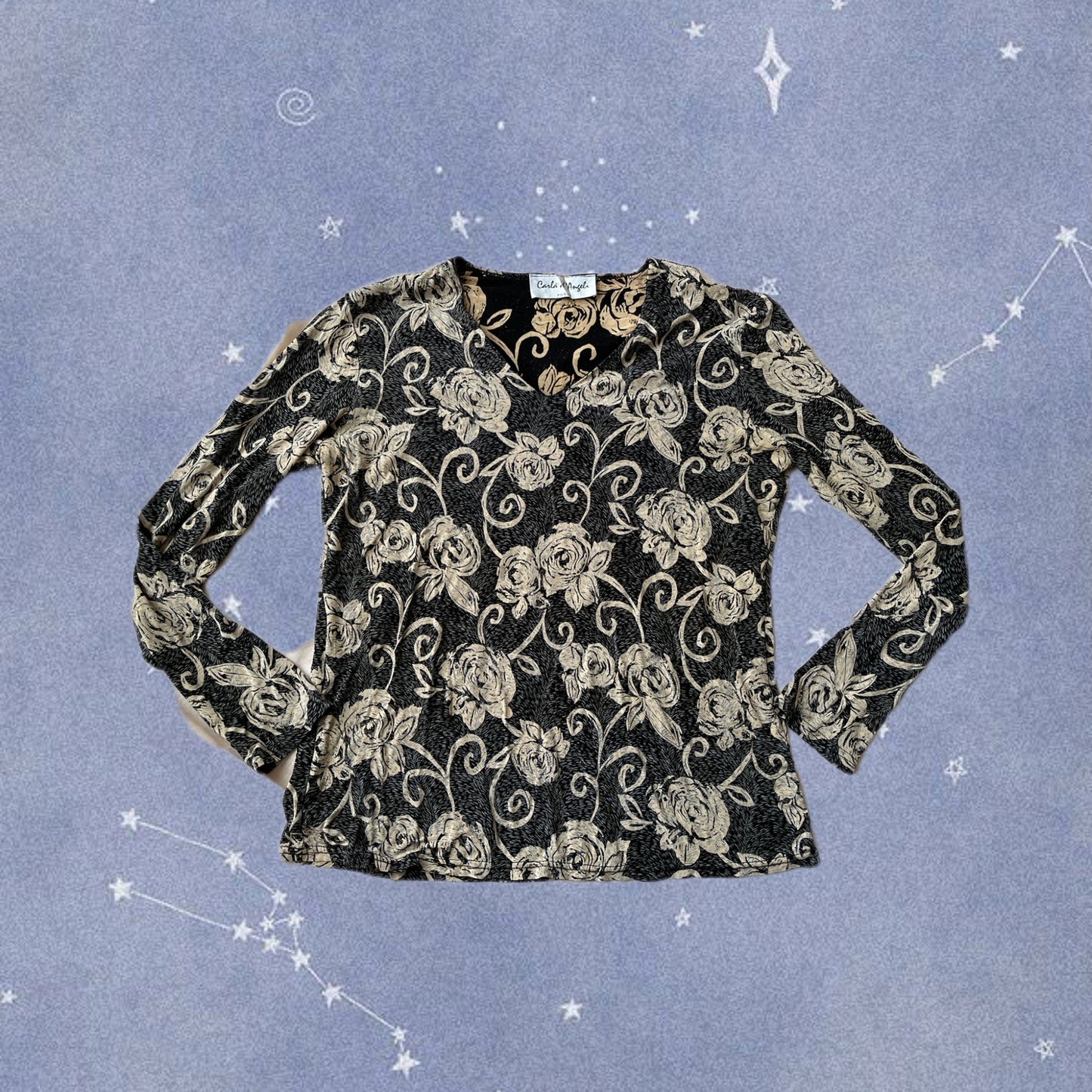 Rose Pattern Top - UK 10-12