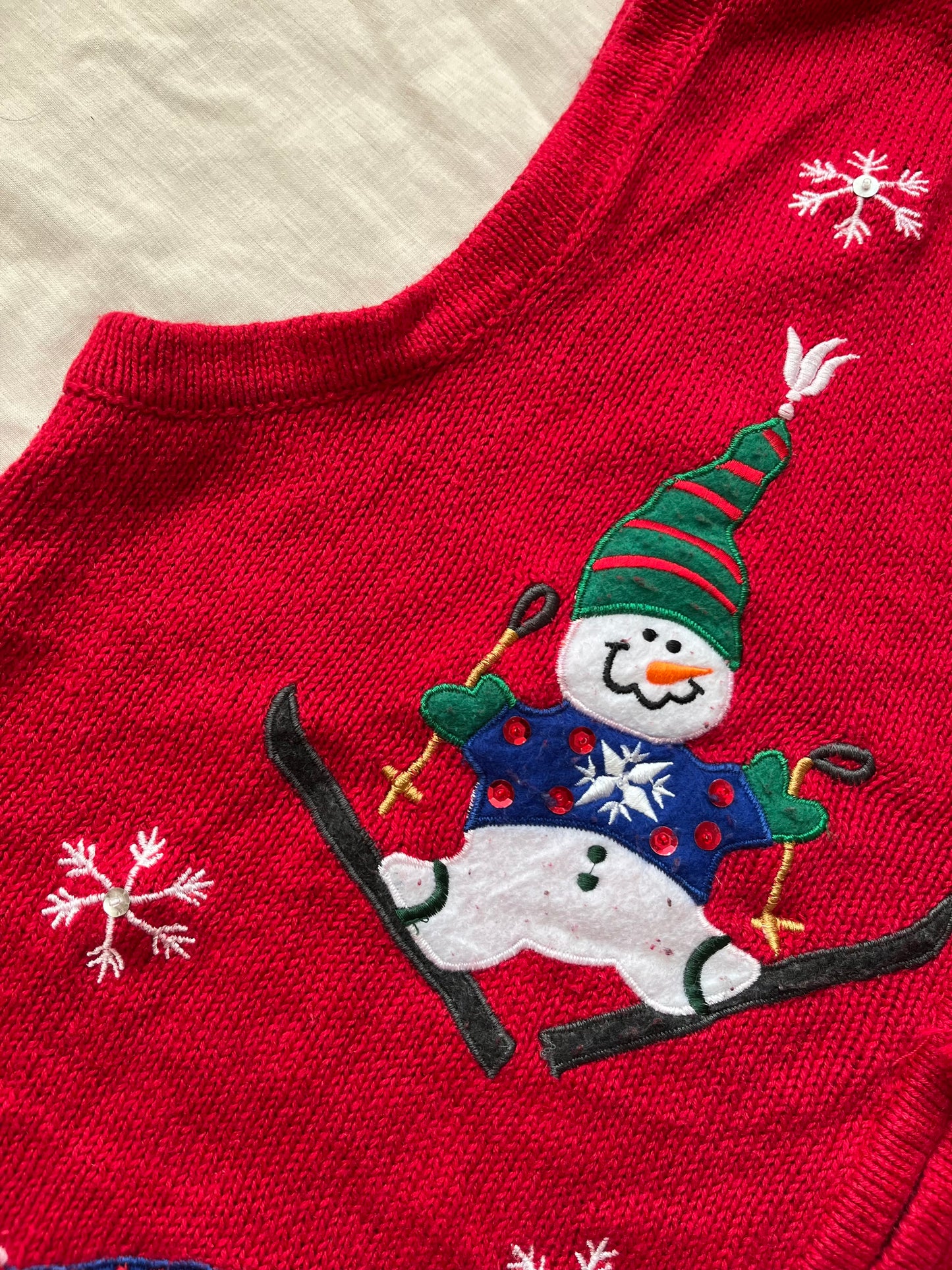 Let It Snow 1990s Sweater Vest UK 4-16/L