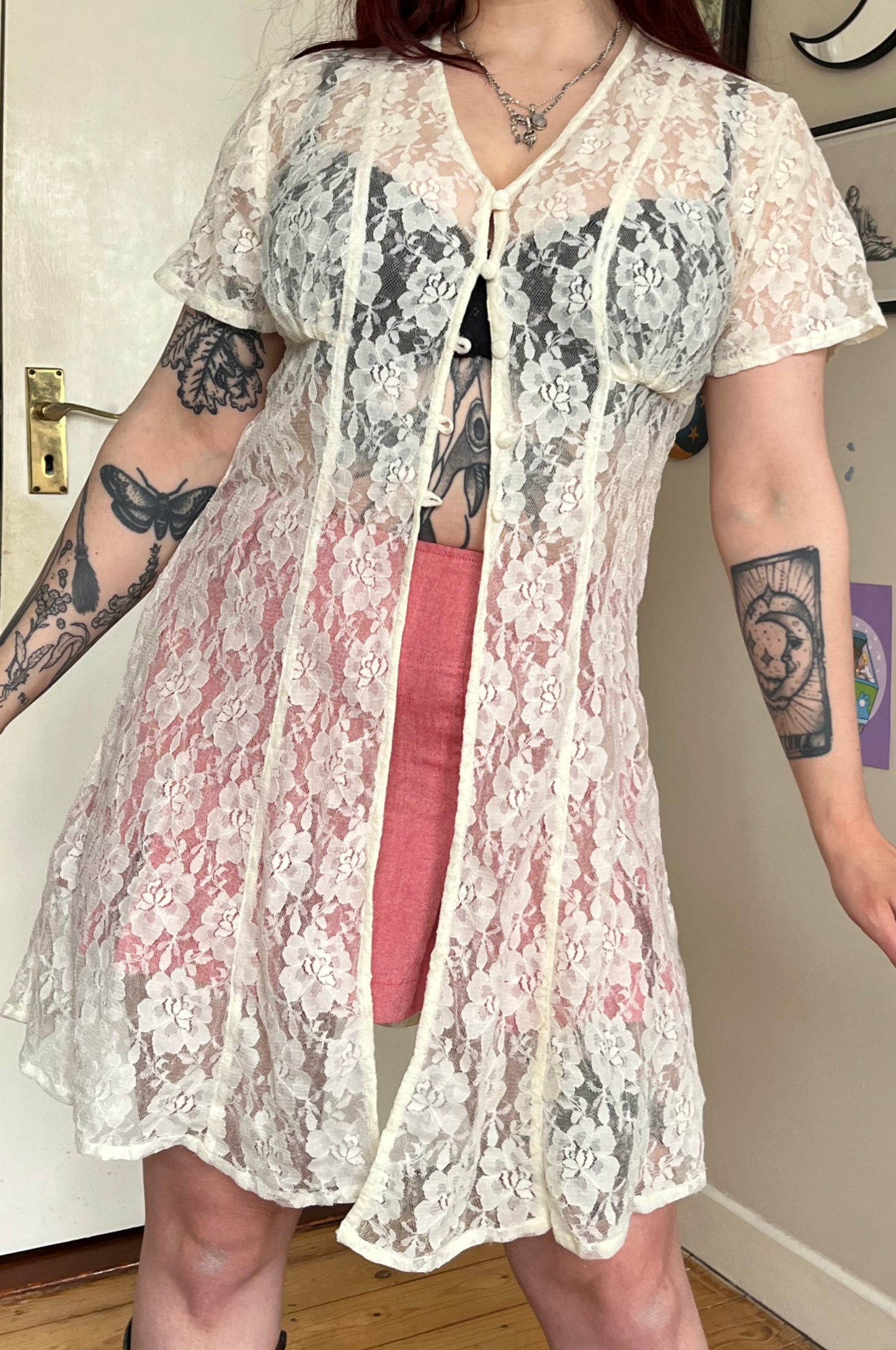 Long Lace Top UK 14