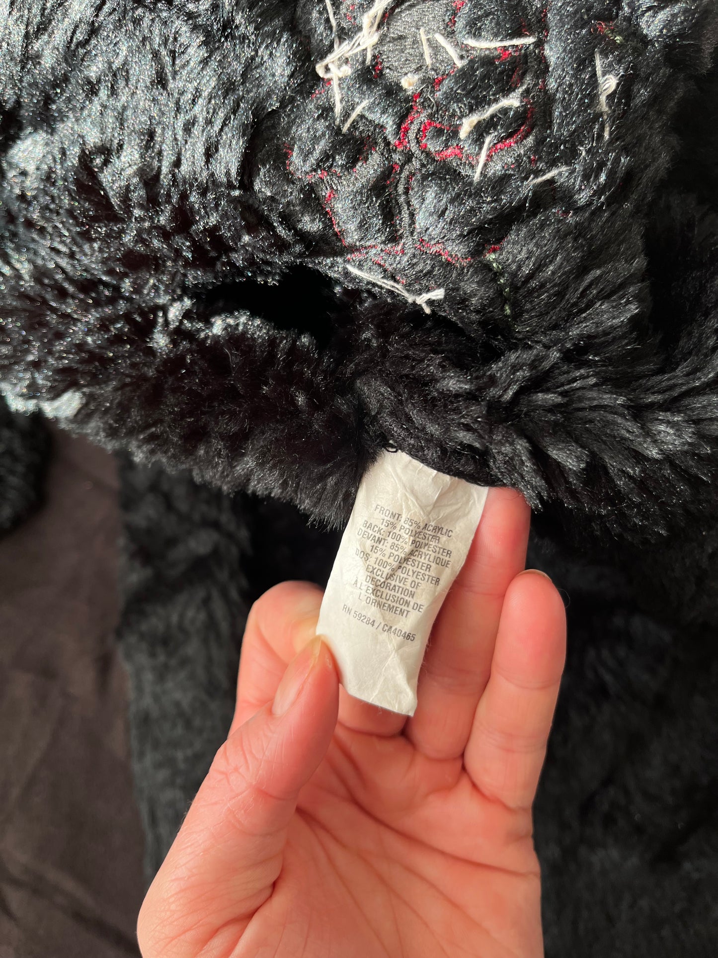 Black Embroidered Afghan Coat - Size S