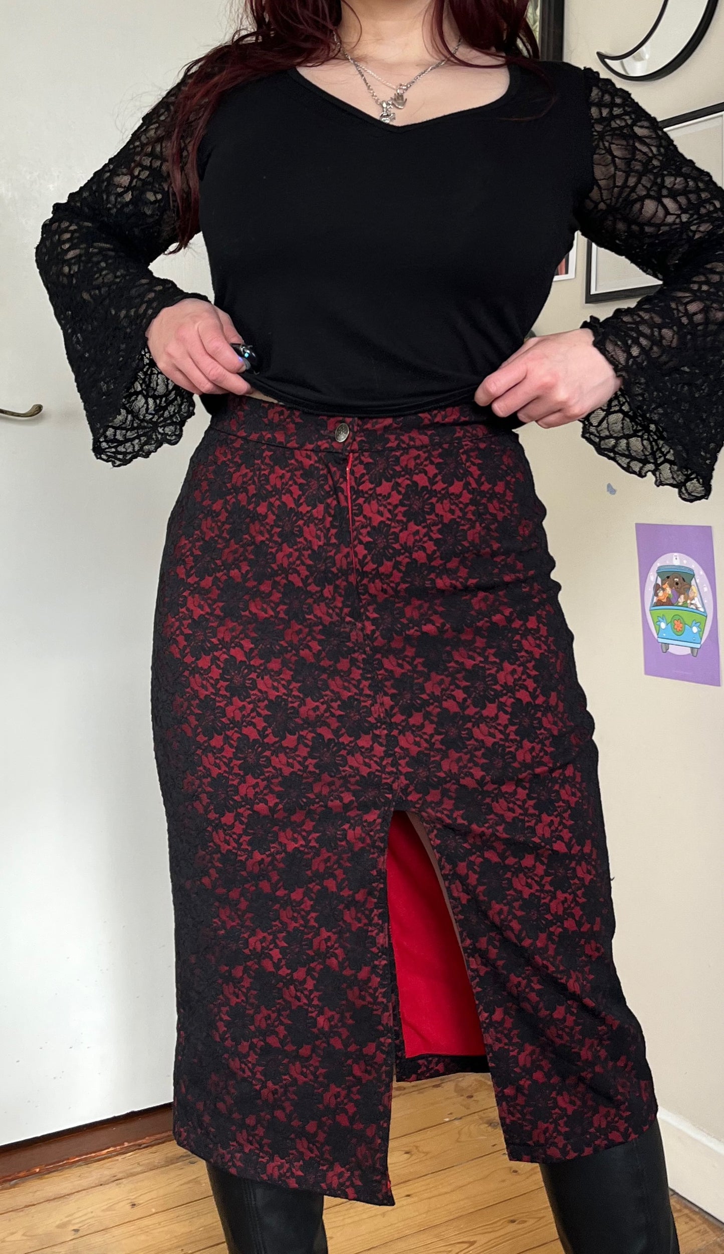 Lace Pencil Skirt UK 8